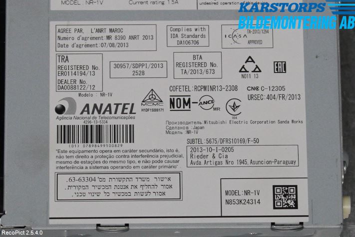 Volvo XC60 14-17 Cd Radio - Multimediapanel