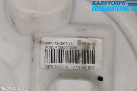 BMW 1 F20/F21 11-19 Bränslepump El