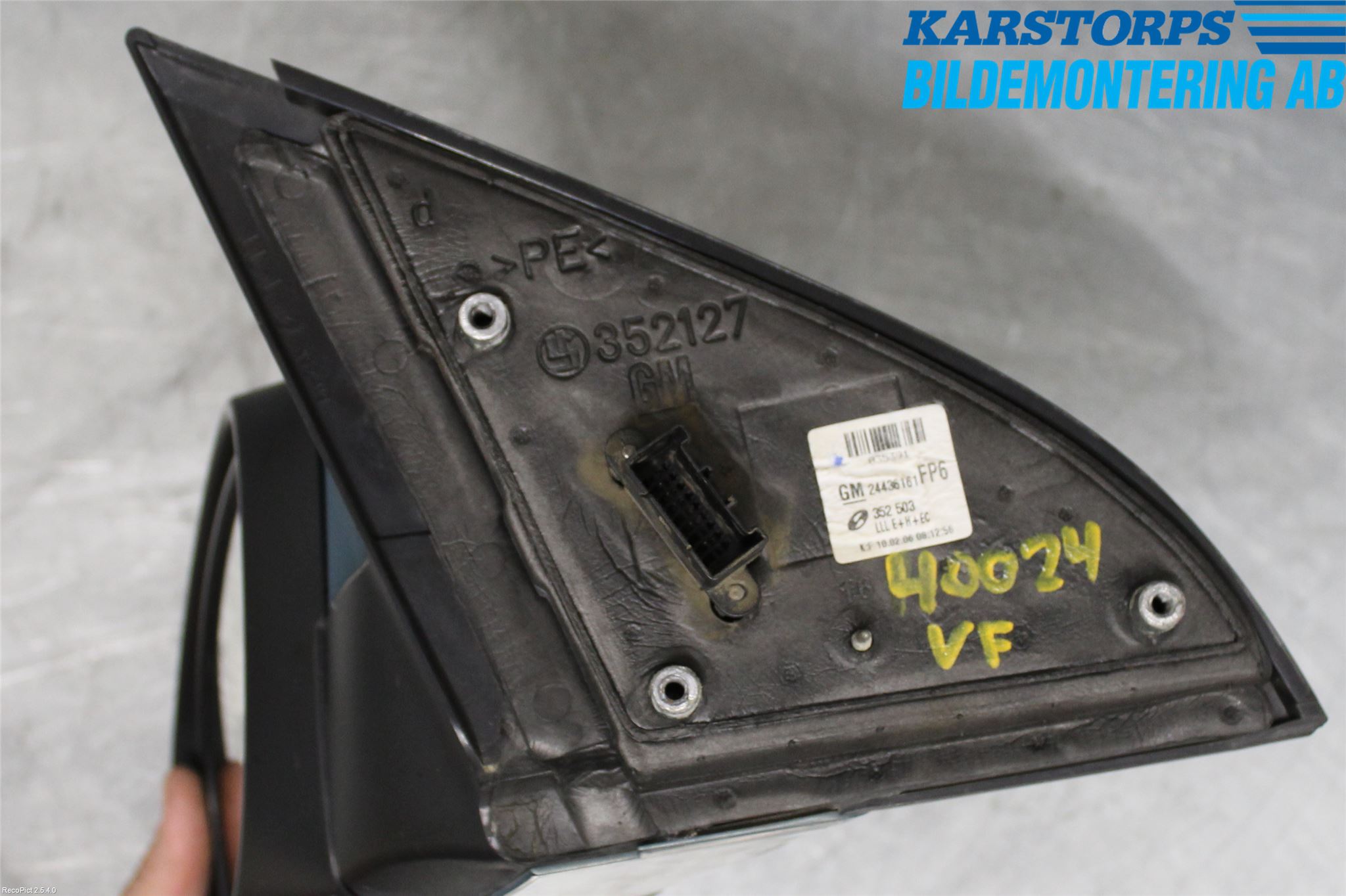 Opel VECTRA C 06-08 Spegel Yttre El Vä