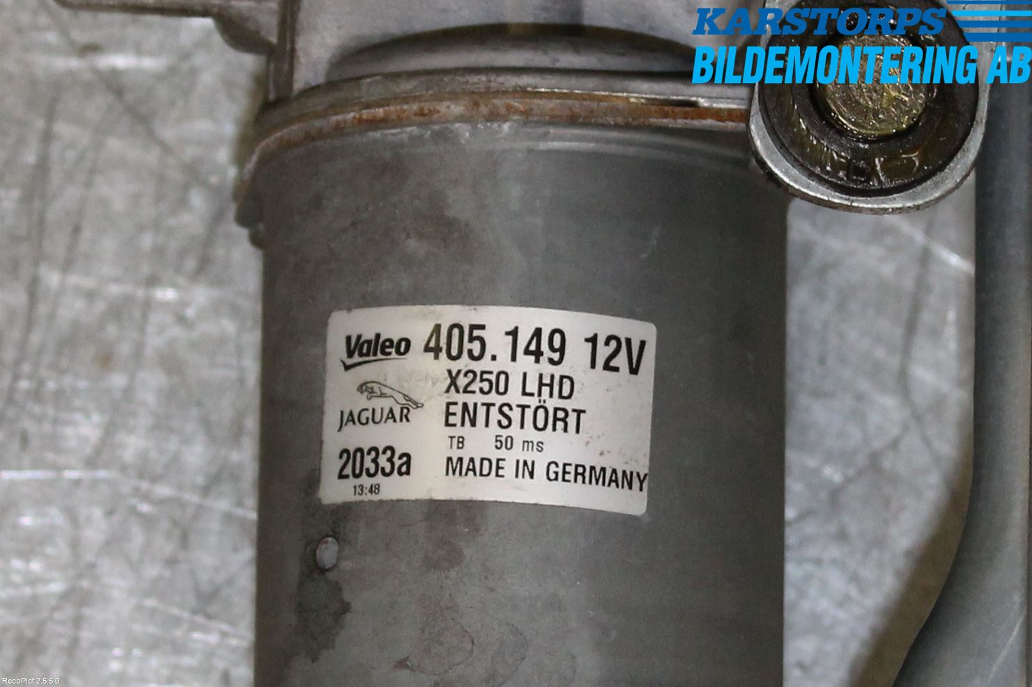 Jaguar XF 08-15 Torkarmekanism Vindruta