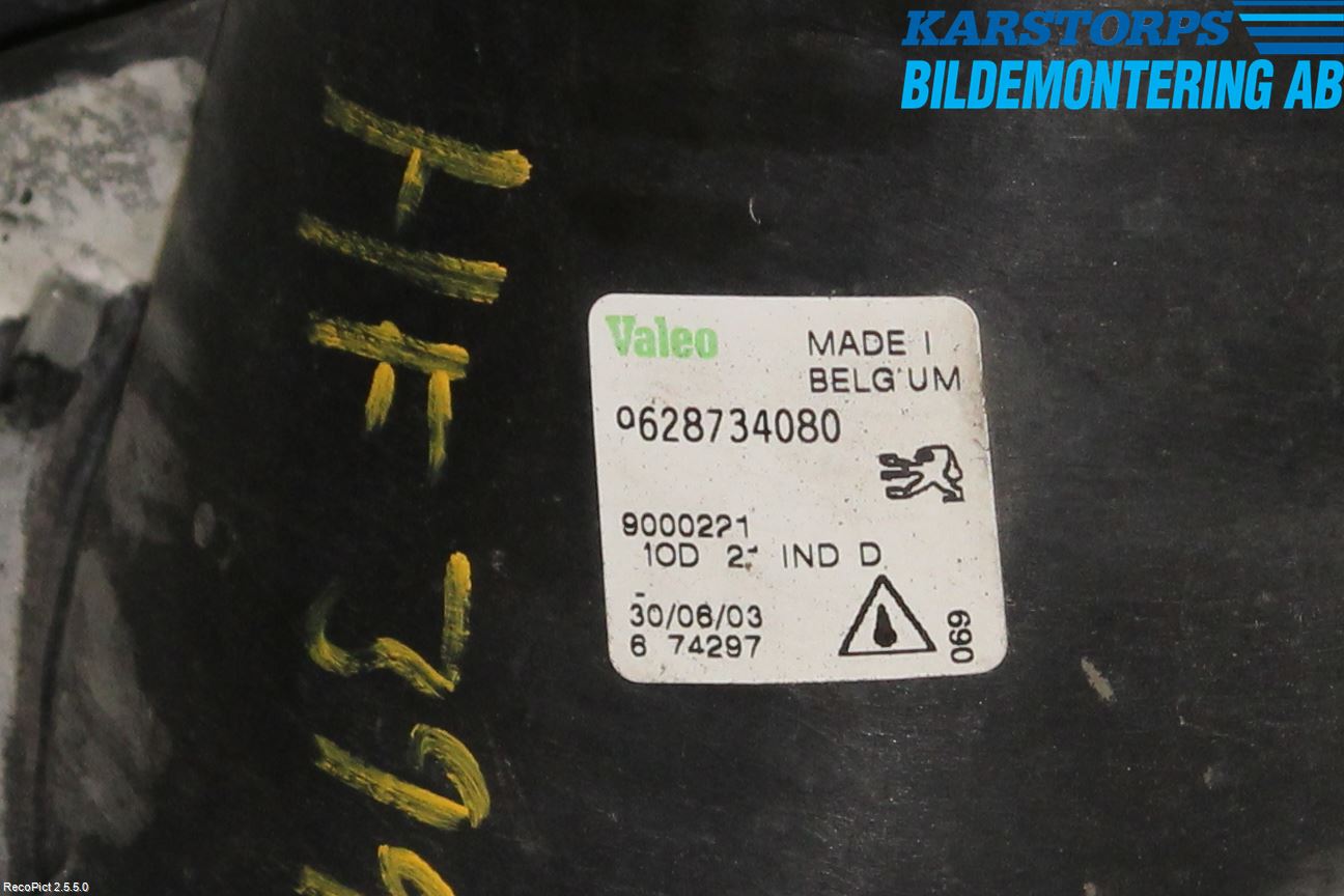 Peugeot 206 98-09 Dimljus-Varselljus Fram