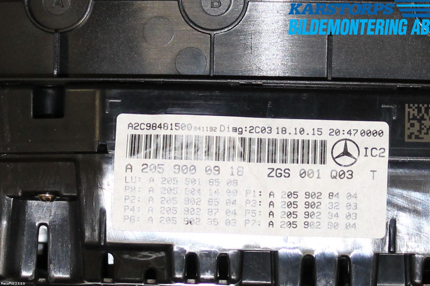 Mercedes-Benz MB C-KLASS (W205) 14-21 Instrument Komb