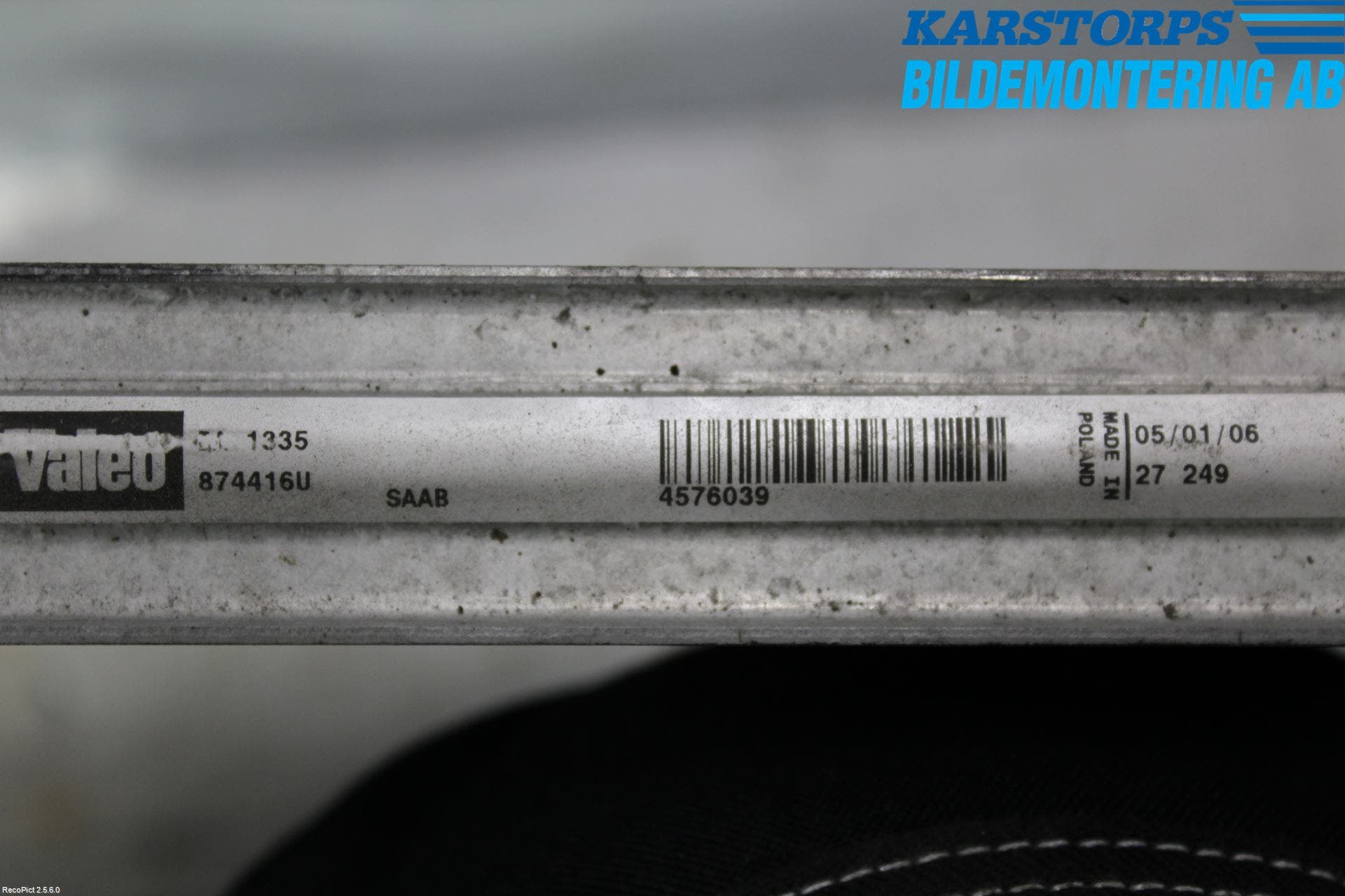 Saab 9-5 06-10 Laddluft-Intercooler Kyl