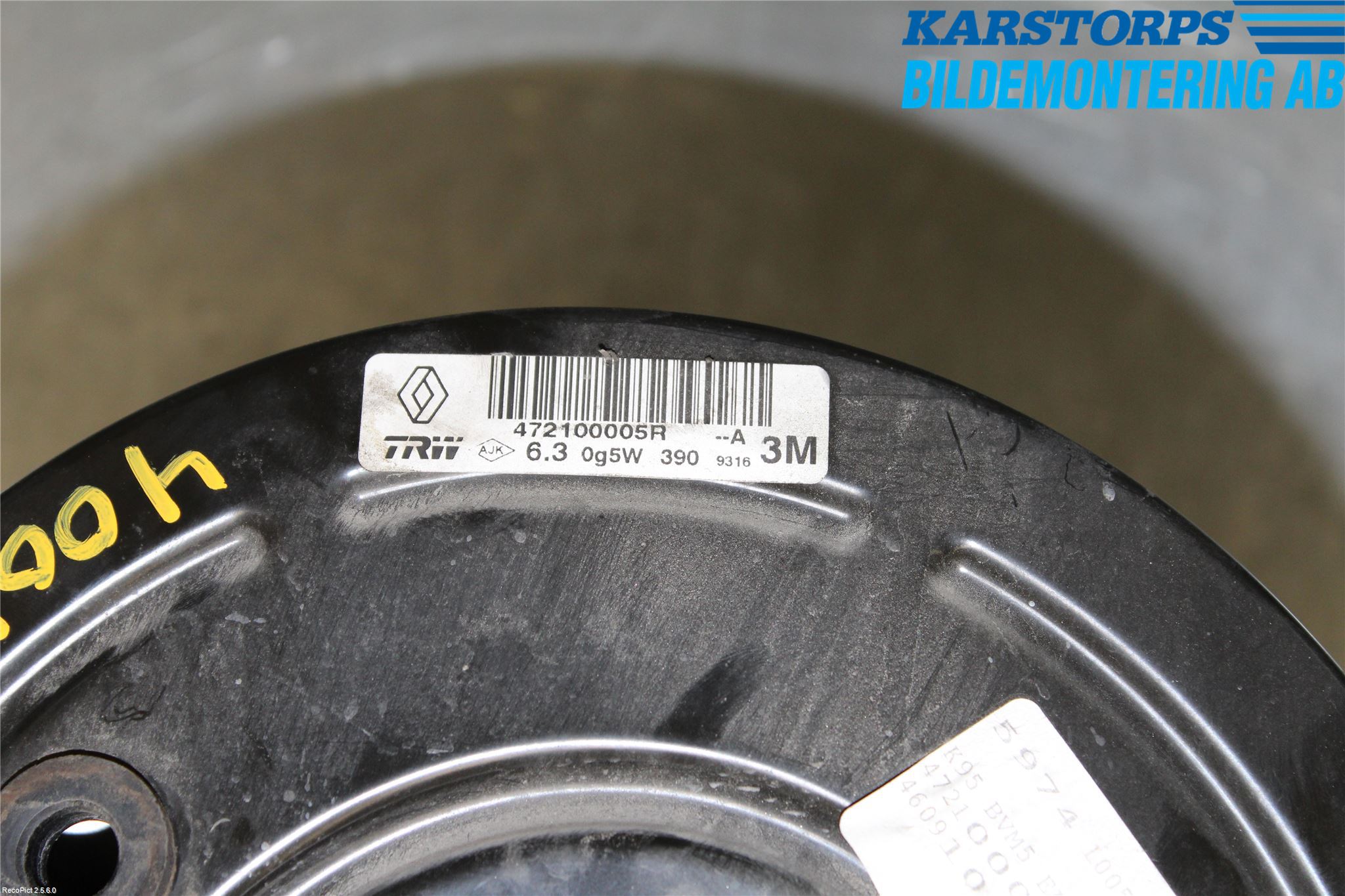 Renault MEGANE III 09-15 Bromsservo