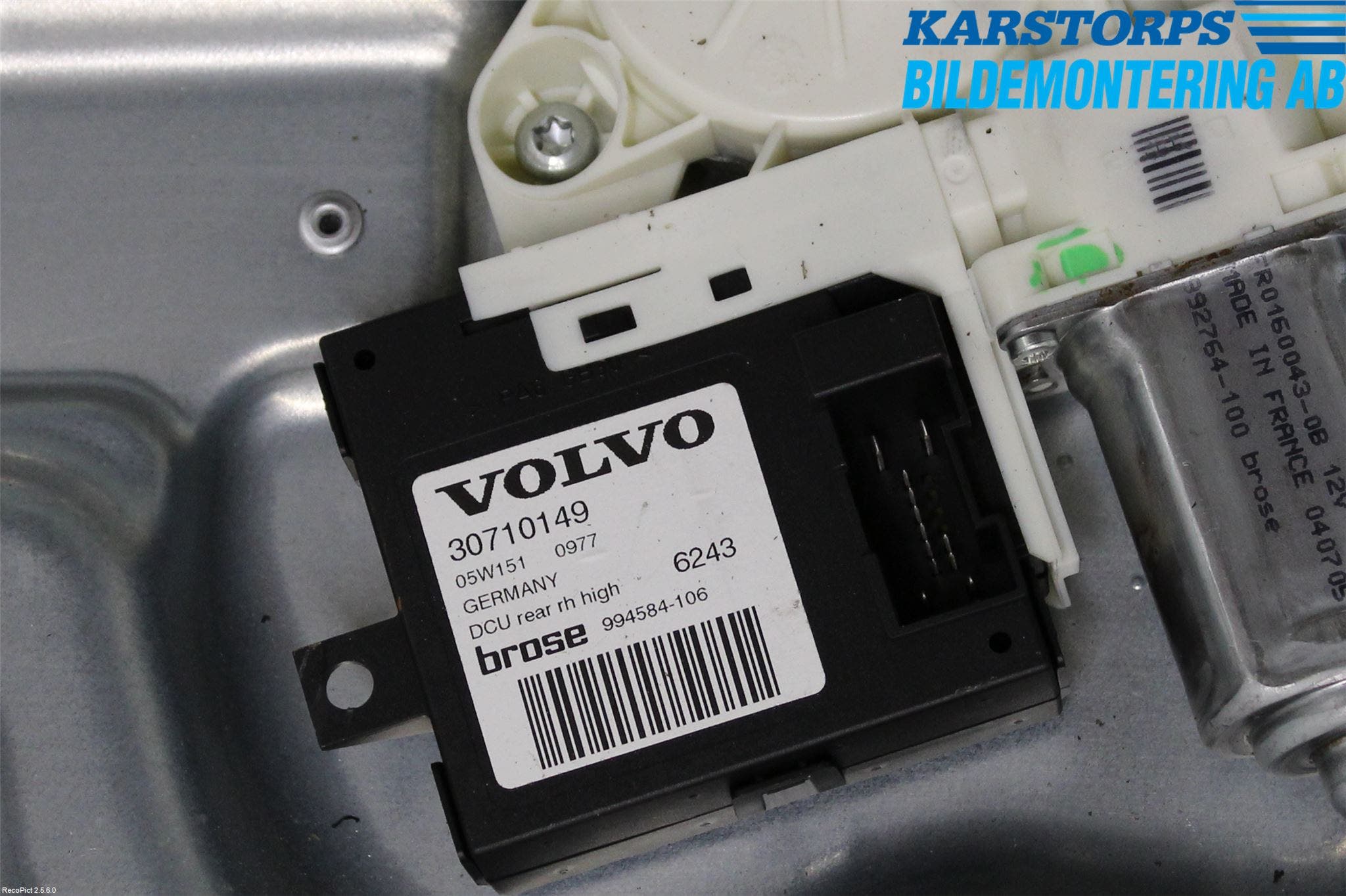 Volvo S40 04-07 Fönsterhissmekanism