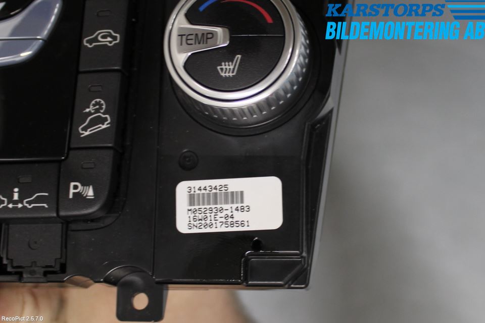 Volvo XC70 14-16 Värmereglage