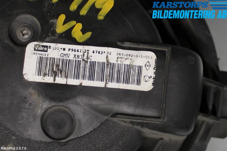 Renault TRAFIC   02-14 Värmefläkt