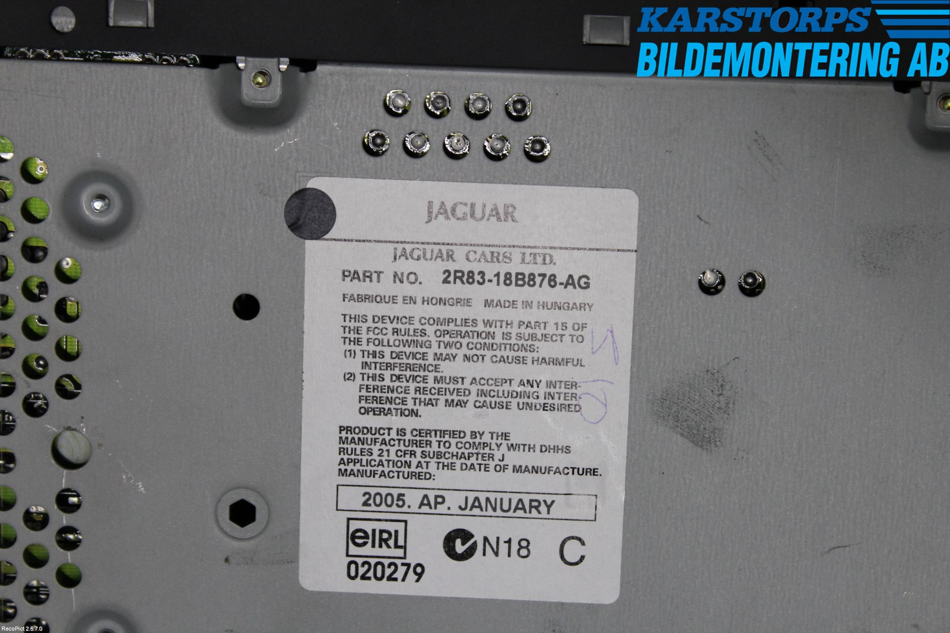 Jaguar S-TYPE Cd Radio - Multimediapanel