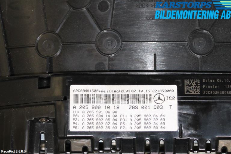 Mercedes-Benz MB GLC-KLASS (X253/C253) 15-22 Instrument Komb