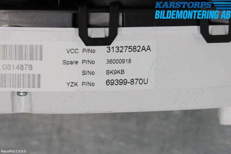 Volvo V60 11-13 Instrument Komb