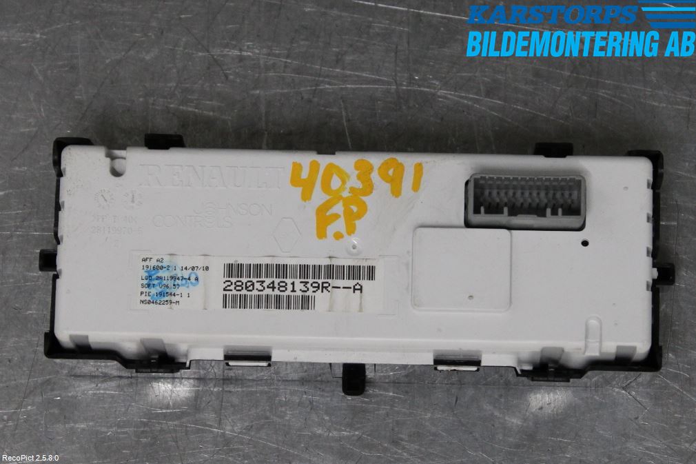 Renault CLIO III  09-12 Kontrolldisplay