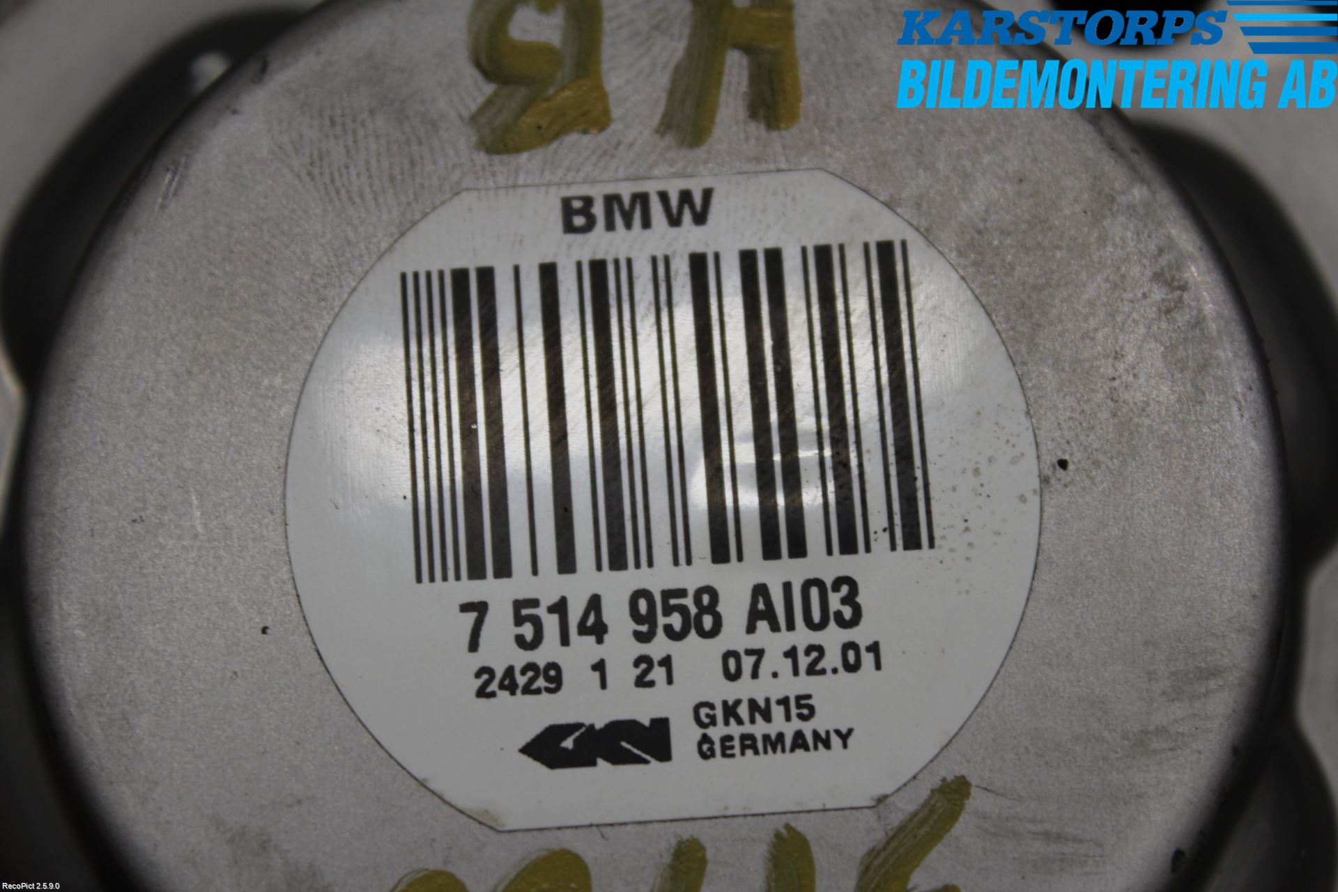 BMW 7 E65/66    00-08 Drivaxel Bak Höger