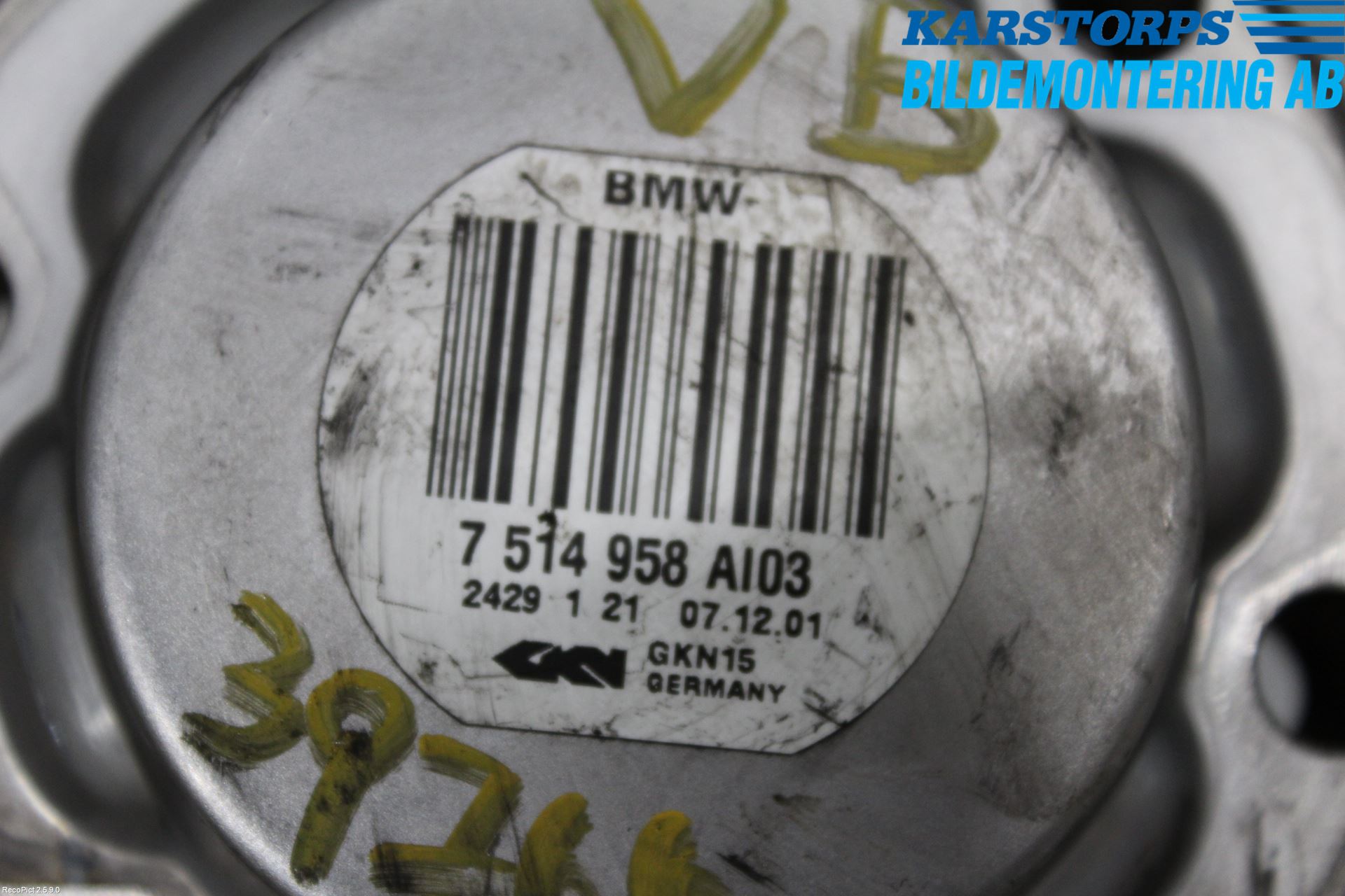 BMW 7 E65/66    00-08 Drivaxel Bak Vänster