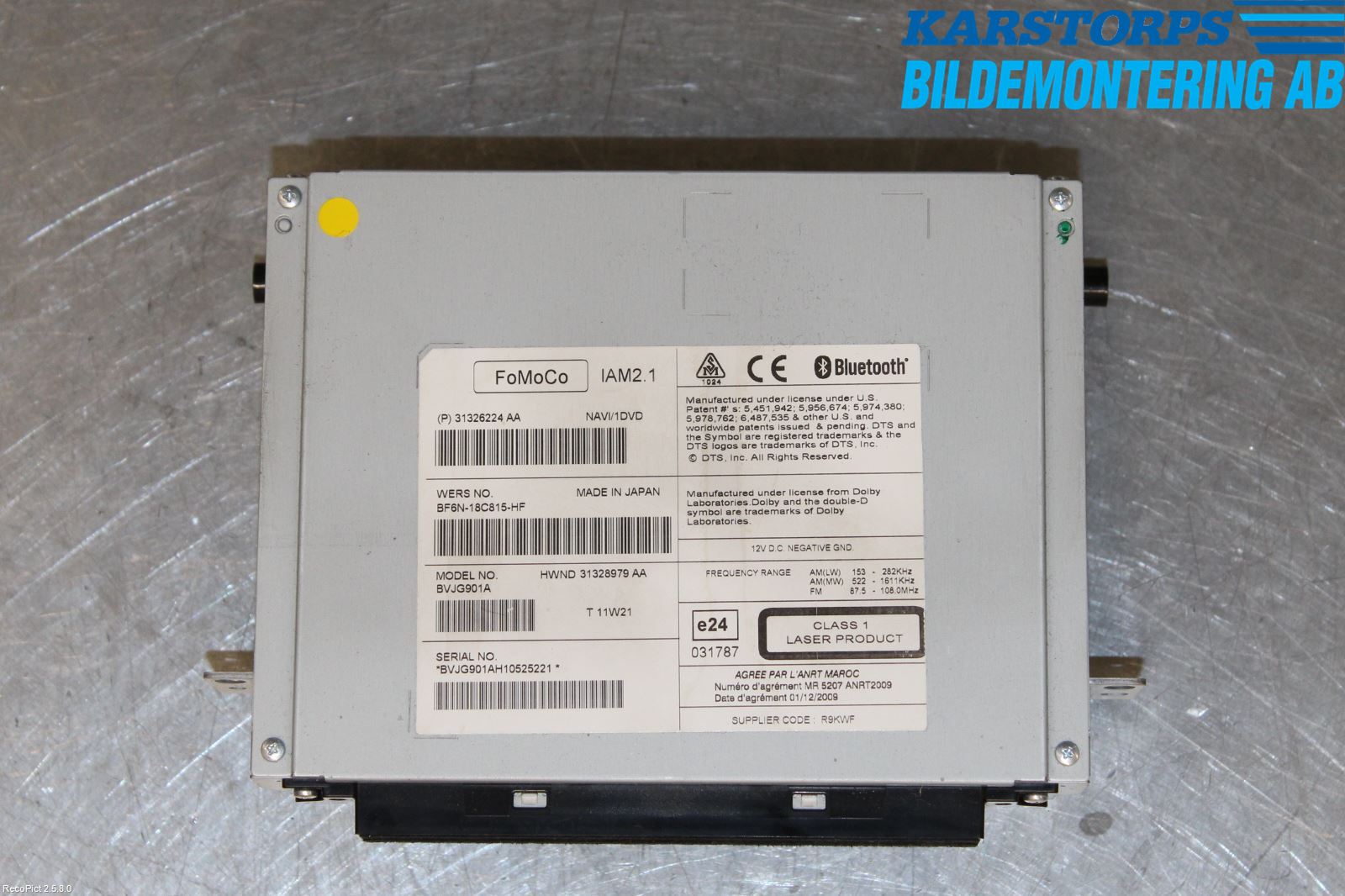 Landrover LAND ROVER RANGE ROVER EVOQUE (L538) 11-18 Dvd