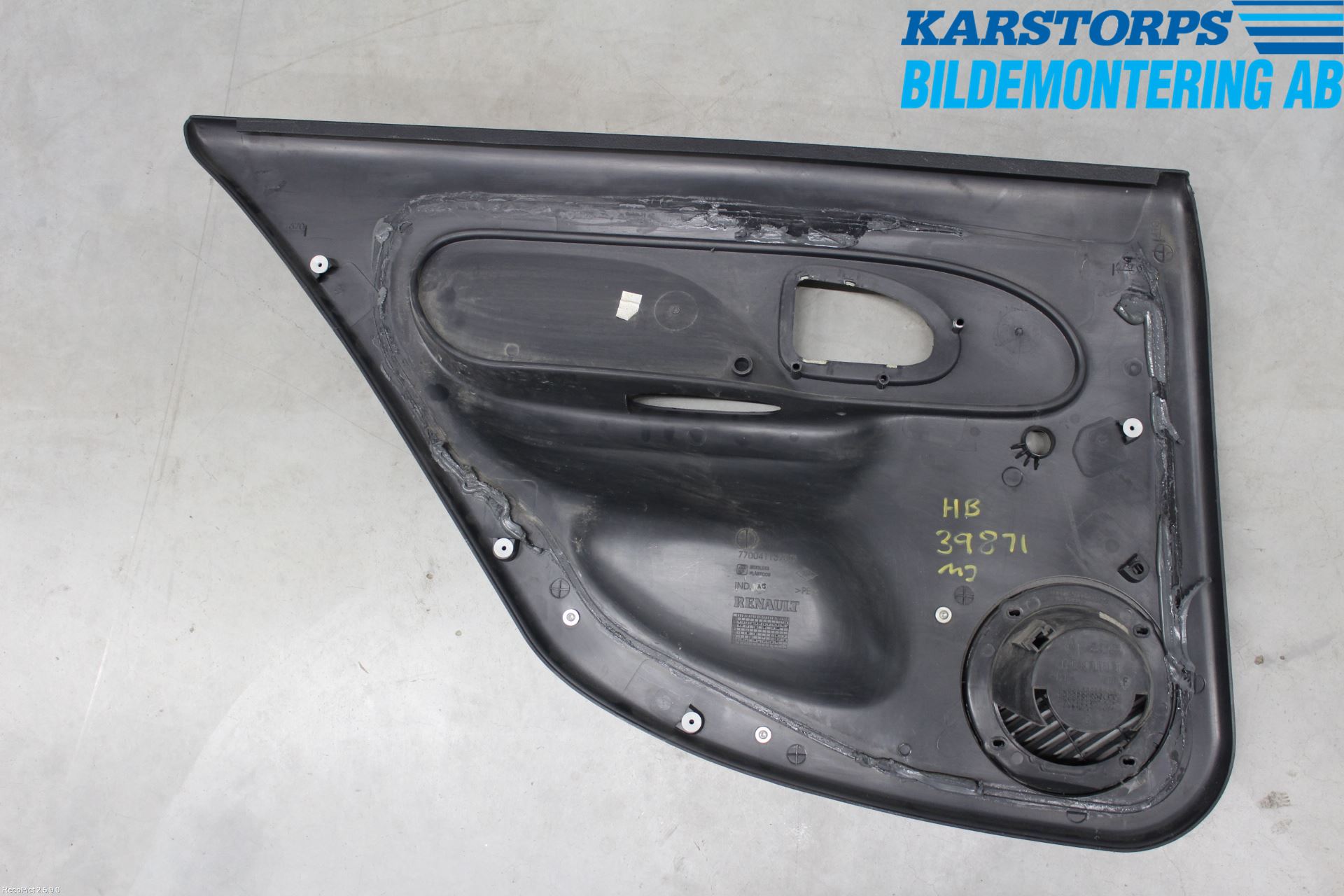 Renault CLIO II 01-08 Dörrklädsel Hö