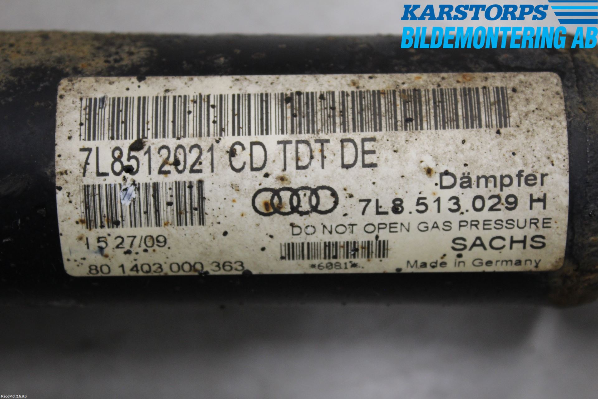 Audi Q7/SQ7 Fjäderben Bak Höger