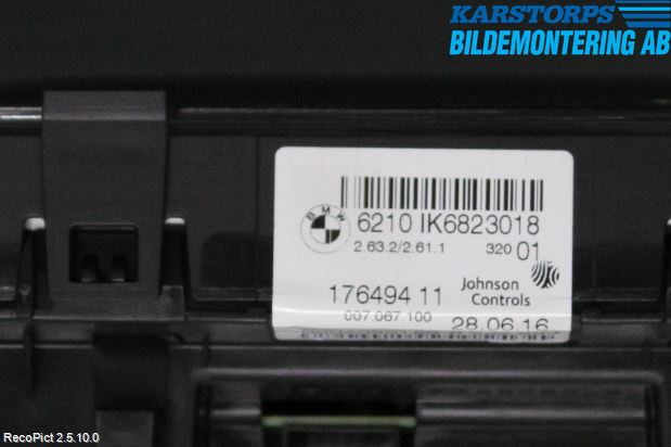 BMW 3 F30/F31/F80 12-19 Instrument Komb