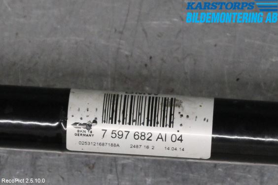 BMW 3 F30/F31/F80 12-19 Drivaxel Bak Höger