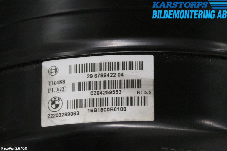 BMW 3 F30/F31/F80 12-19 Bromsservo