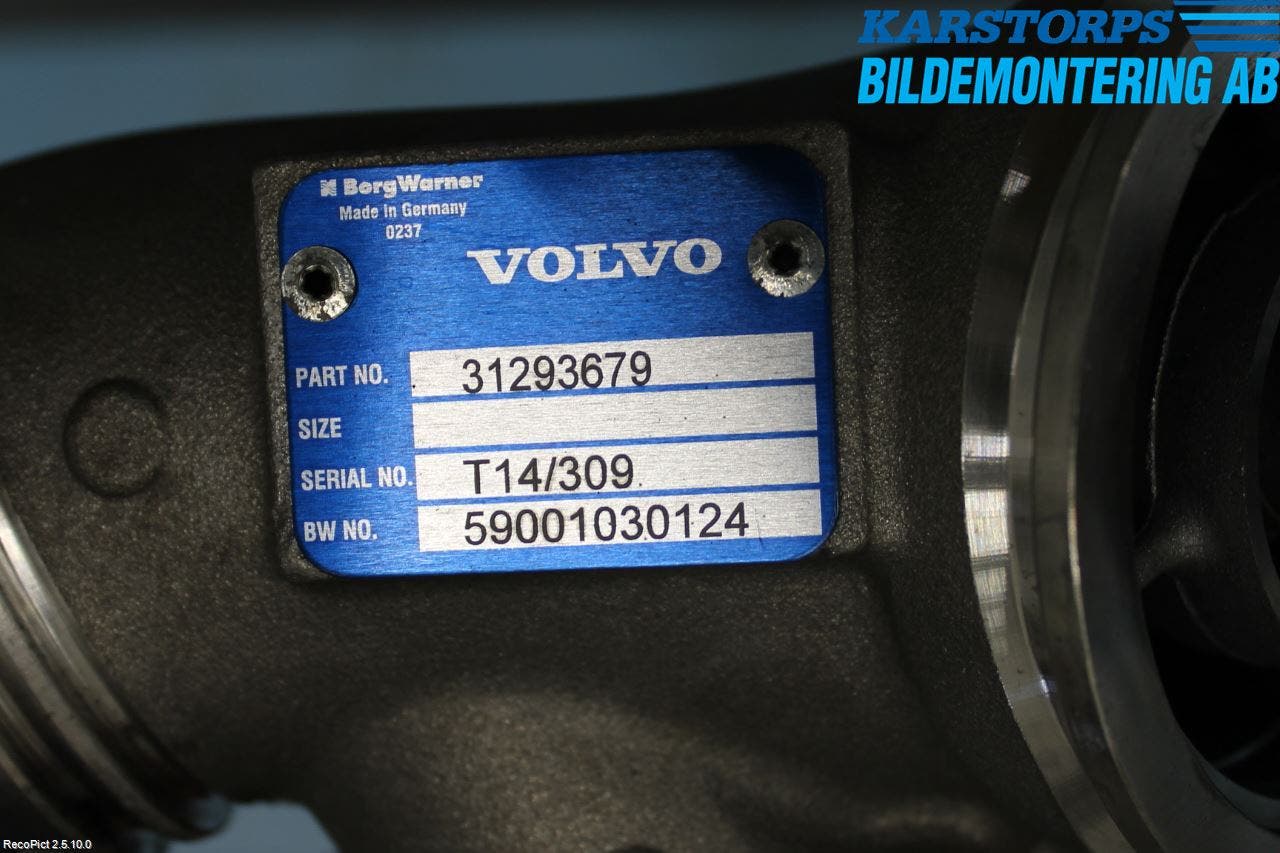 Volvo V70 14-16 Laddluft-Intercoolerrör