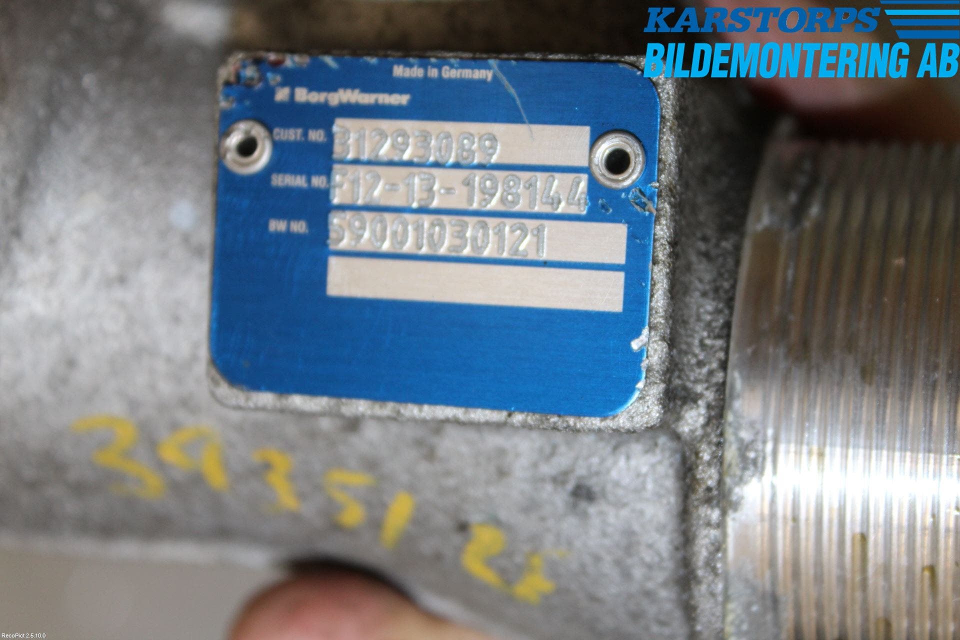 Volvo V60 11-13 Laddluft-Intercoolerrör