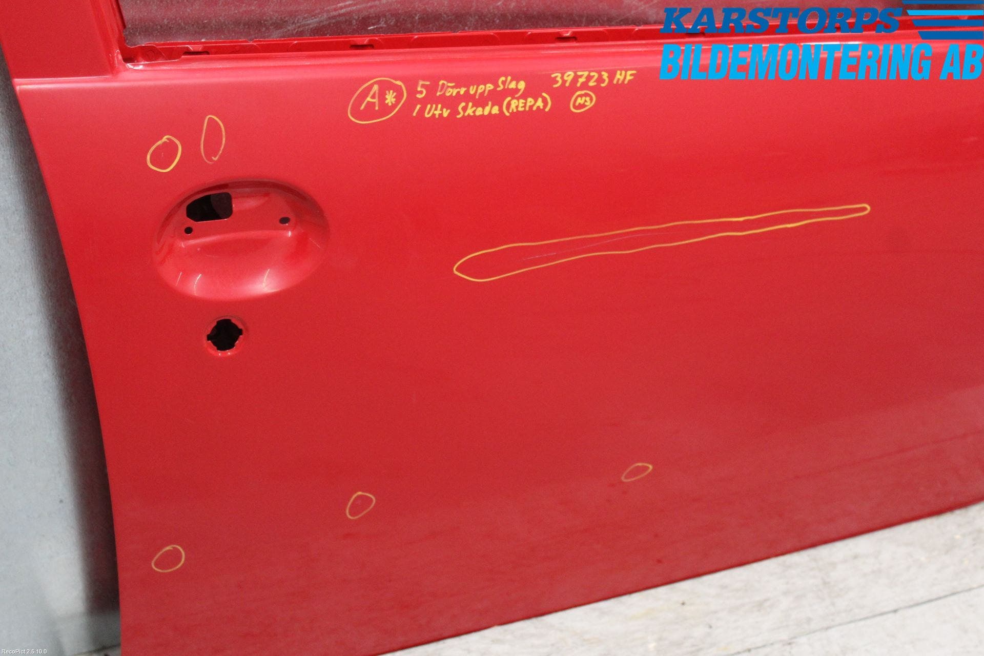 Toyota AYGO 06-14 Dörr Fram Höger