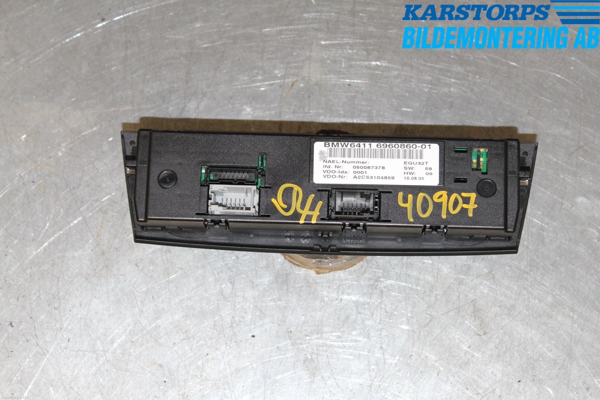 BMW 1 E87/81 5D/3D 03-11 Värmereglage