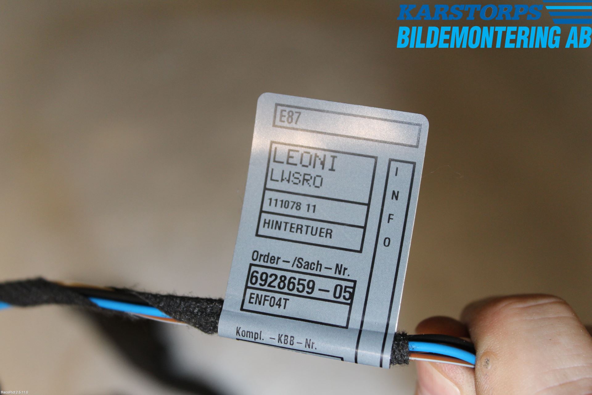 BMW 1 E87/81 5D/3D 03-11 Kabelhärva