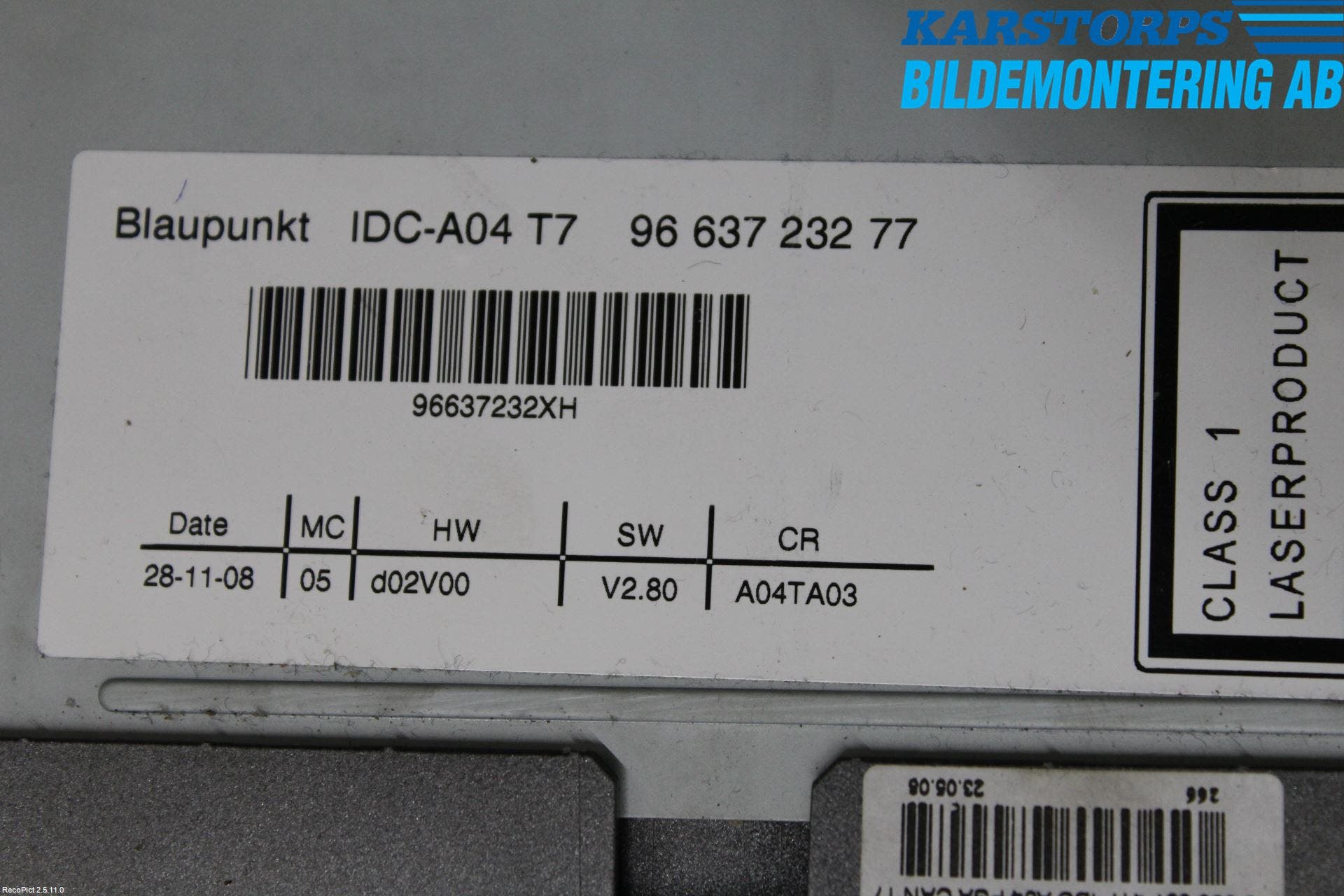 Peugeot 308 08-13 Cd Växlare