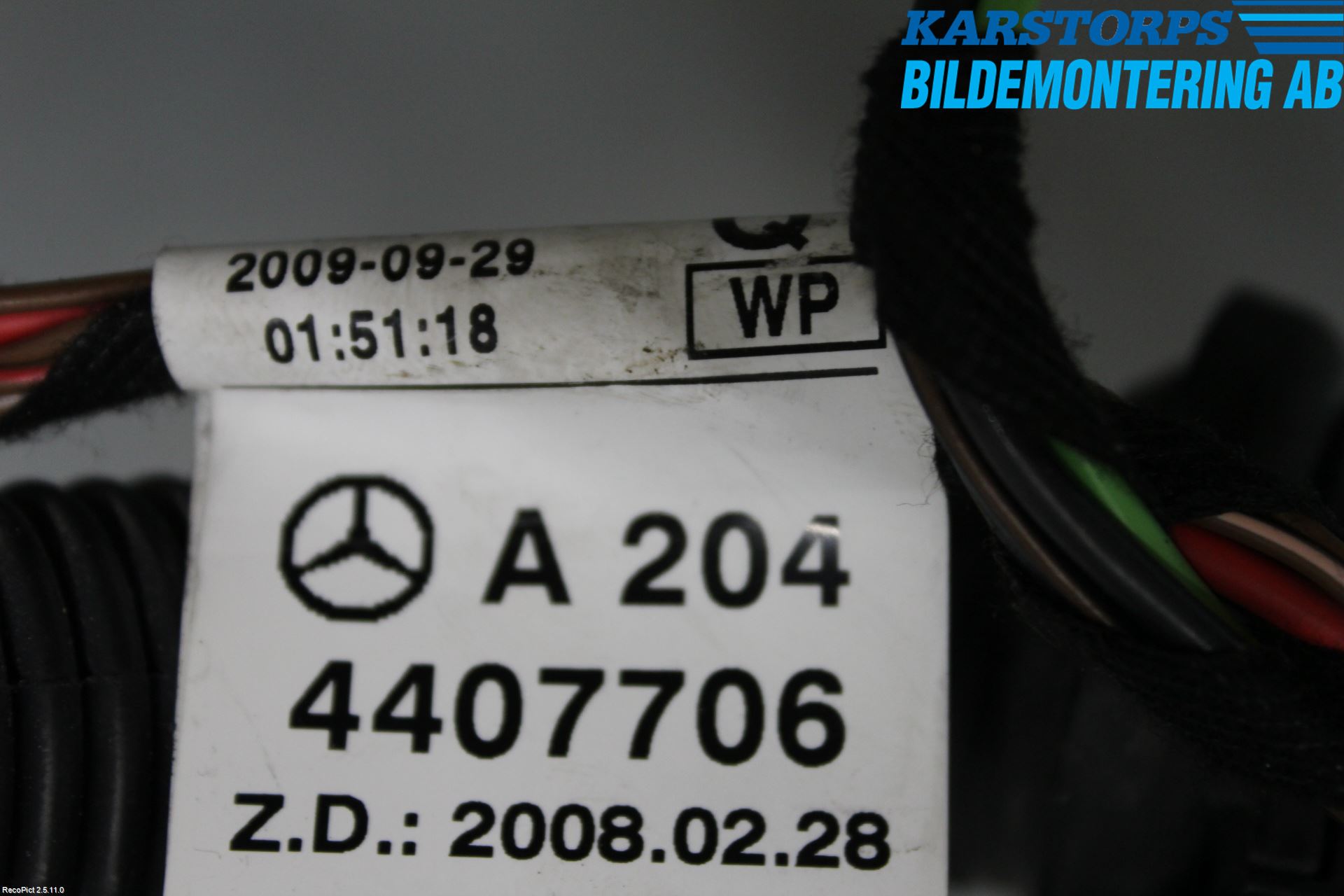 Mercedes-Benz MB GLK-KLASS (X204) 08-16 Kabelhärva