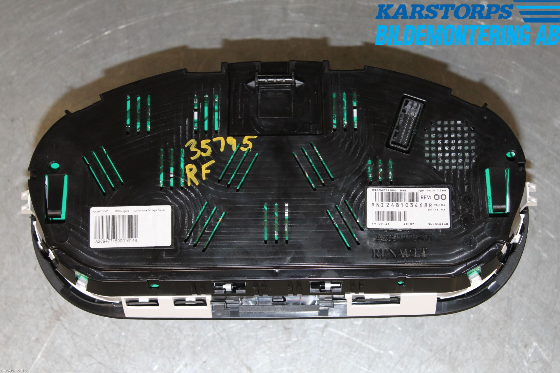 Renault MEGANE III 09-15 Instrument Komb