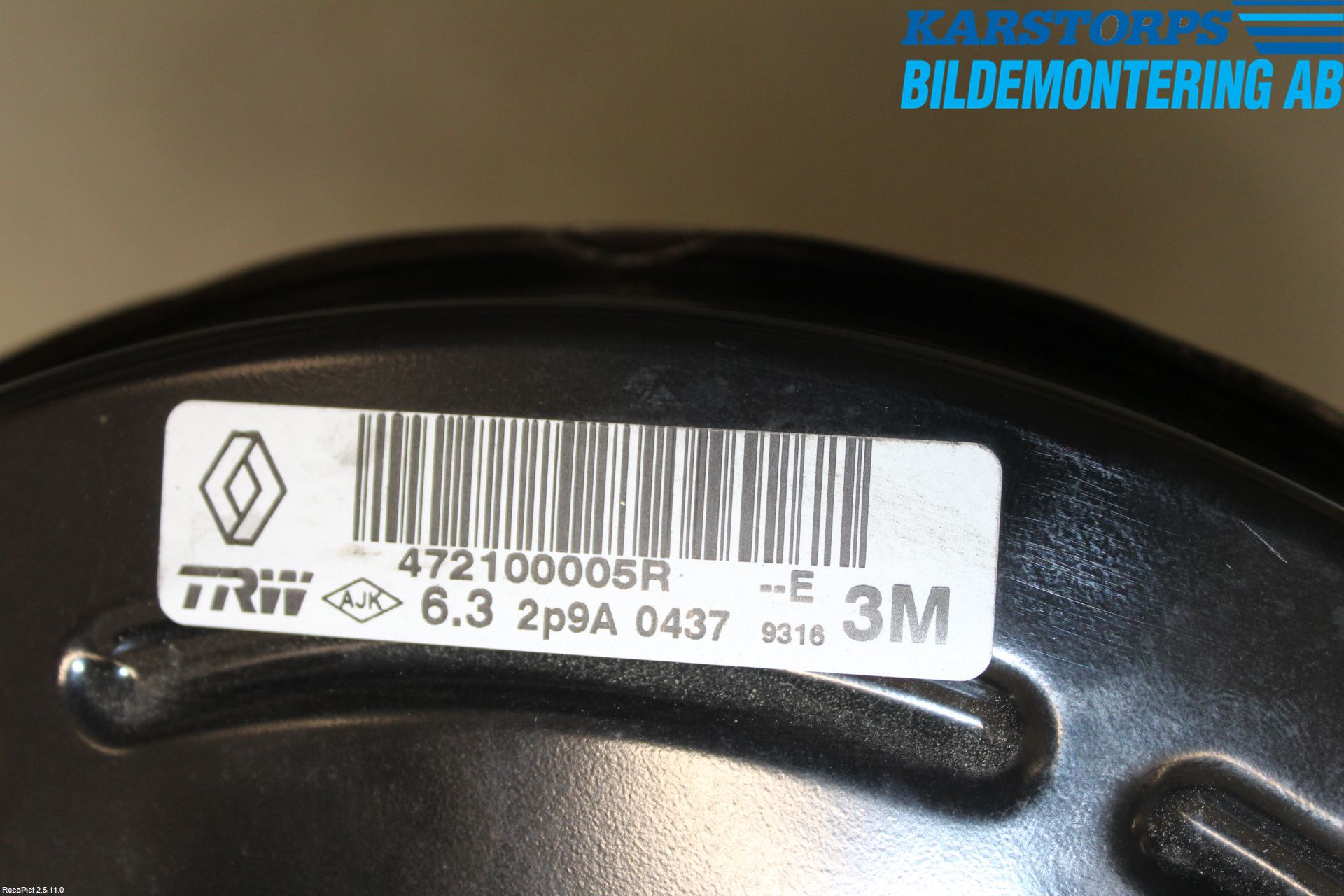 Renault MEGANE III 09-15 Bromsservo