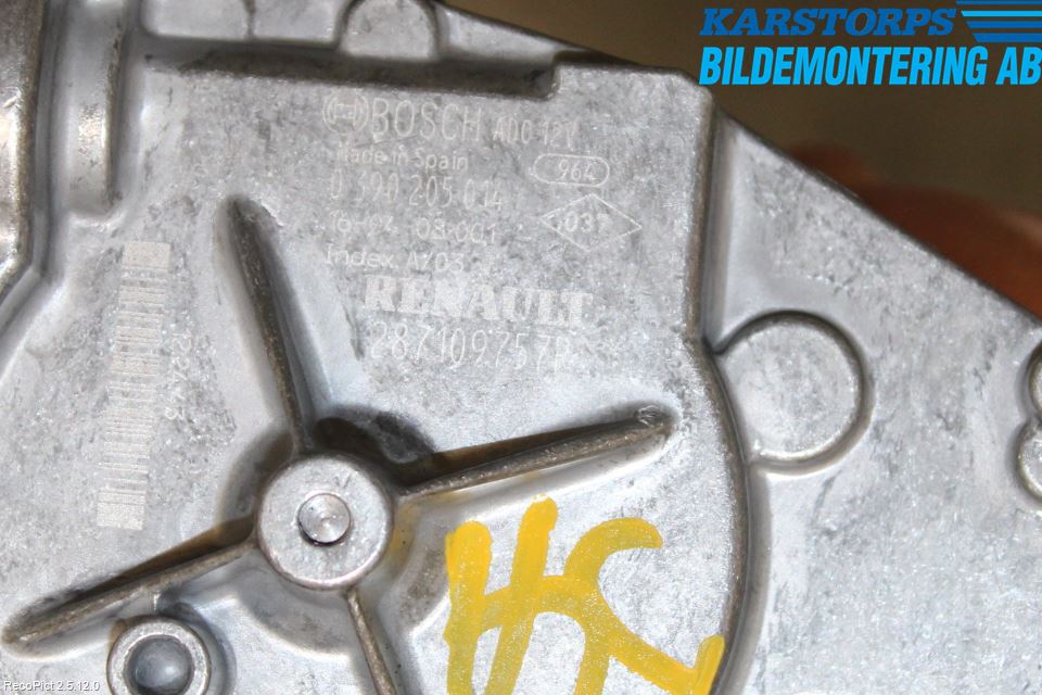 Renault TALISMAN 16-20 Torkarmotor Baklucka