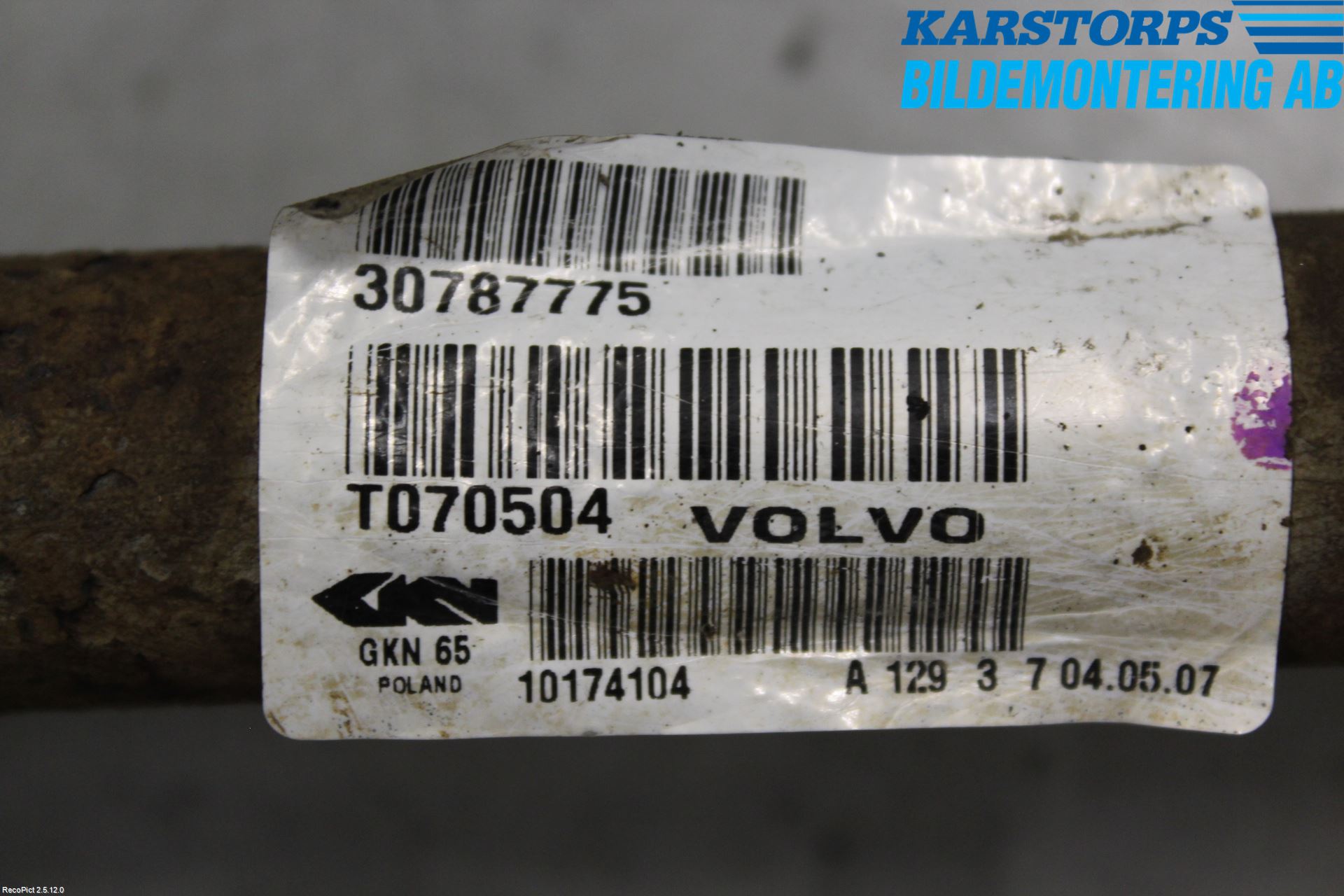 Volvo S40 04-07 Drivaxel Fram Vänster