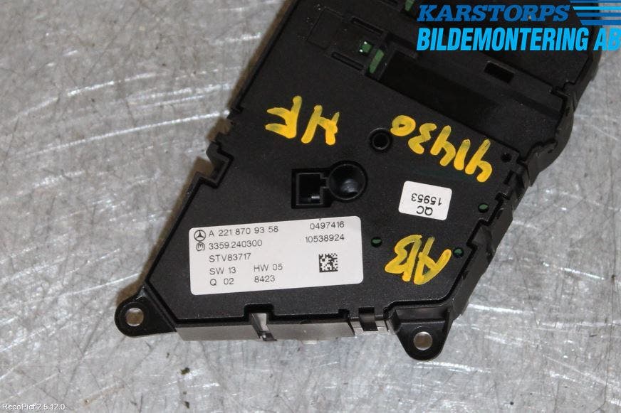 Mercedes-Benz MB S-KLASS (W221) 05-13 Strömställare Stolregler