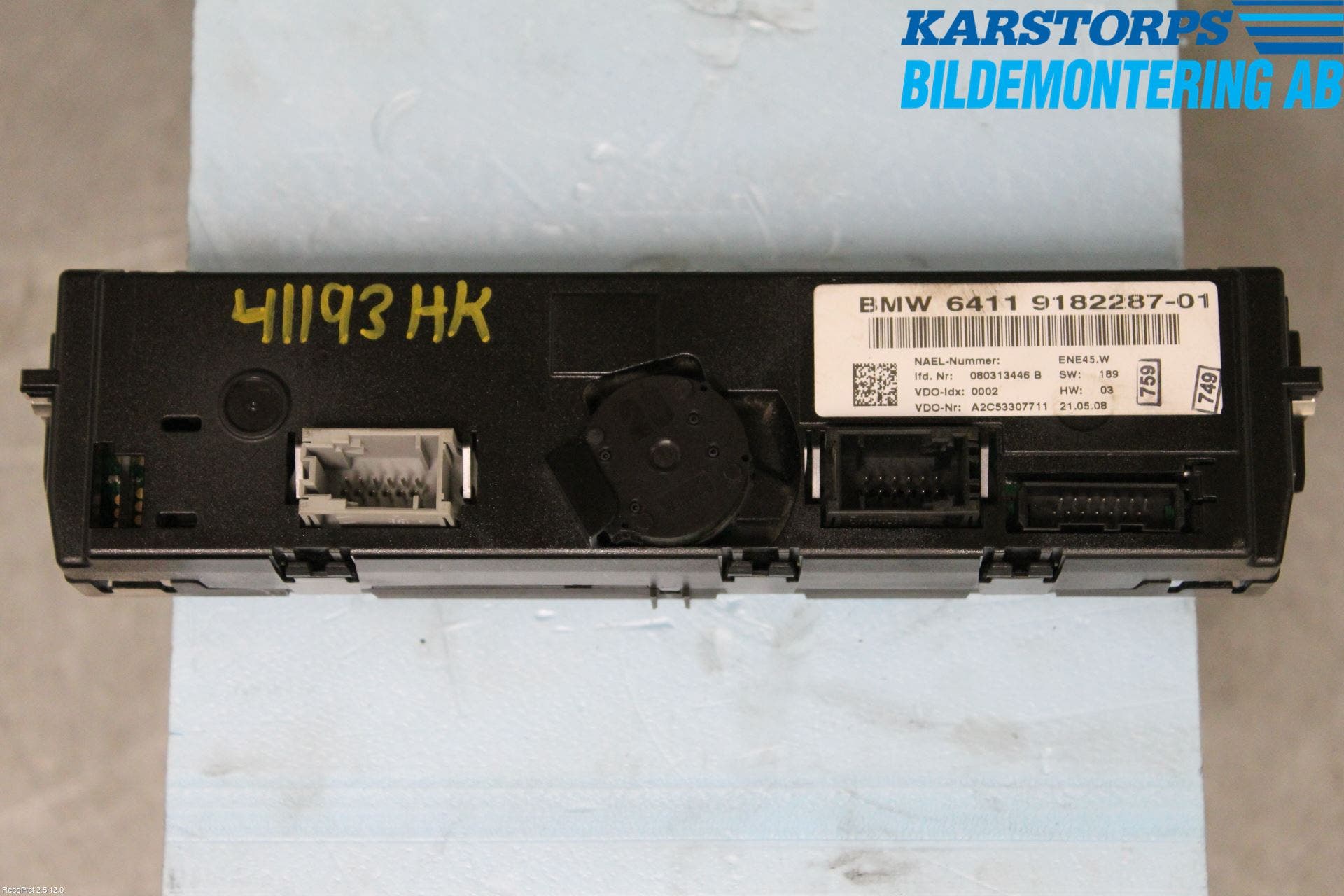 BMW 1 E87/81 5D/3D 03-11 Värmereglage