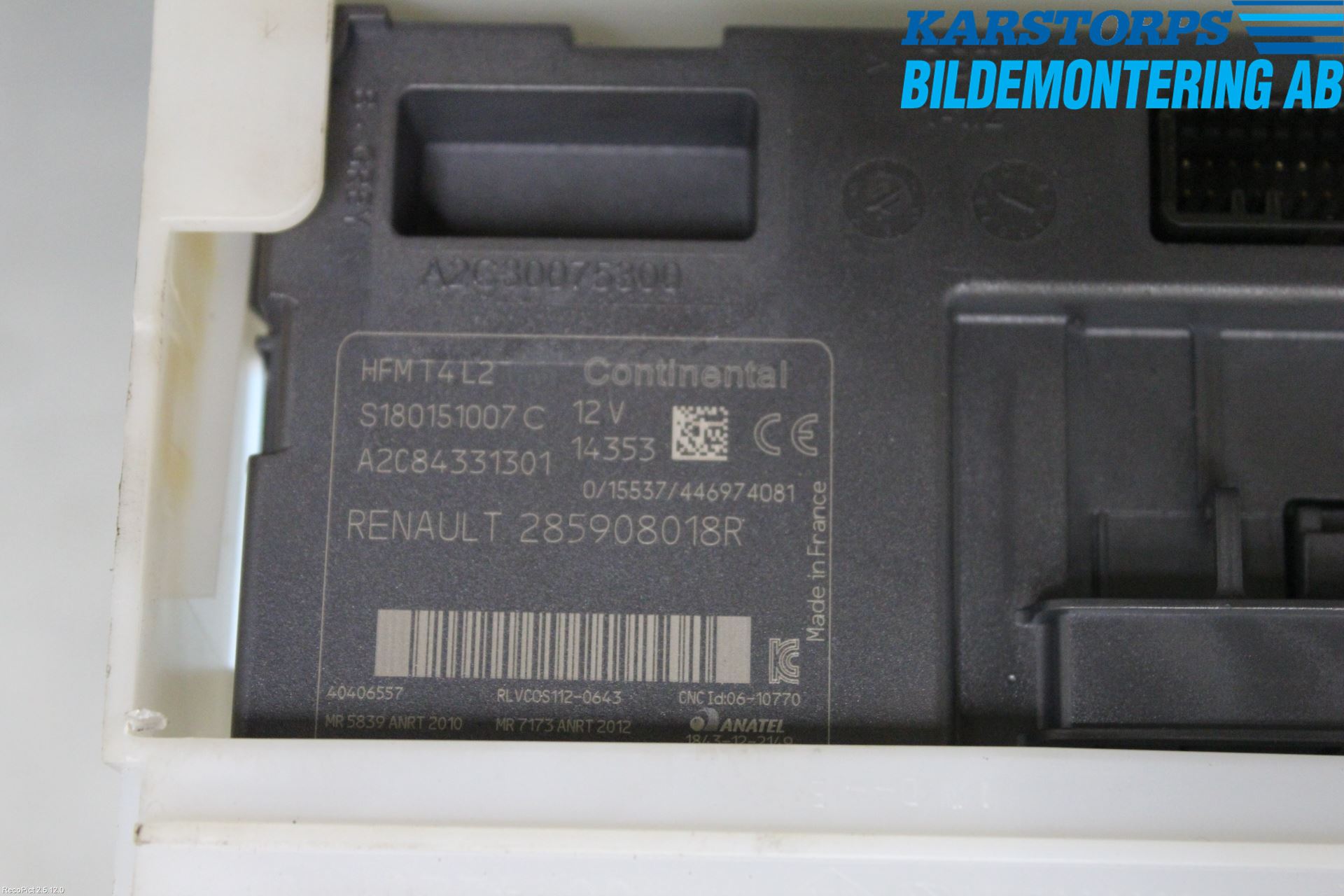 Renault CAPTUR 13-19 Tändlås