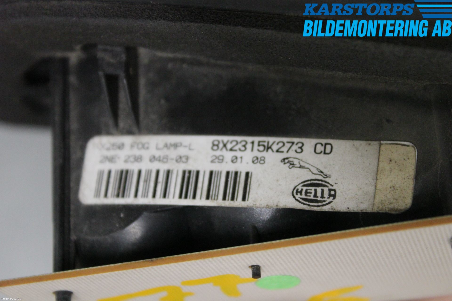 Jaguar XF 08-15 Bakljus Lucka Vä