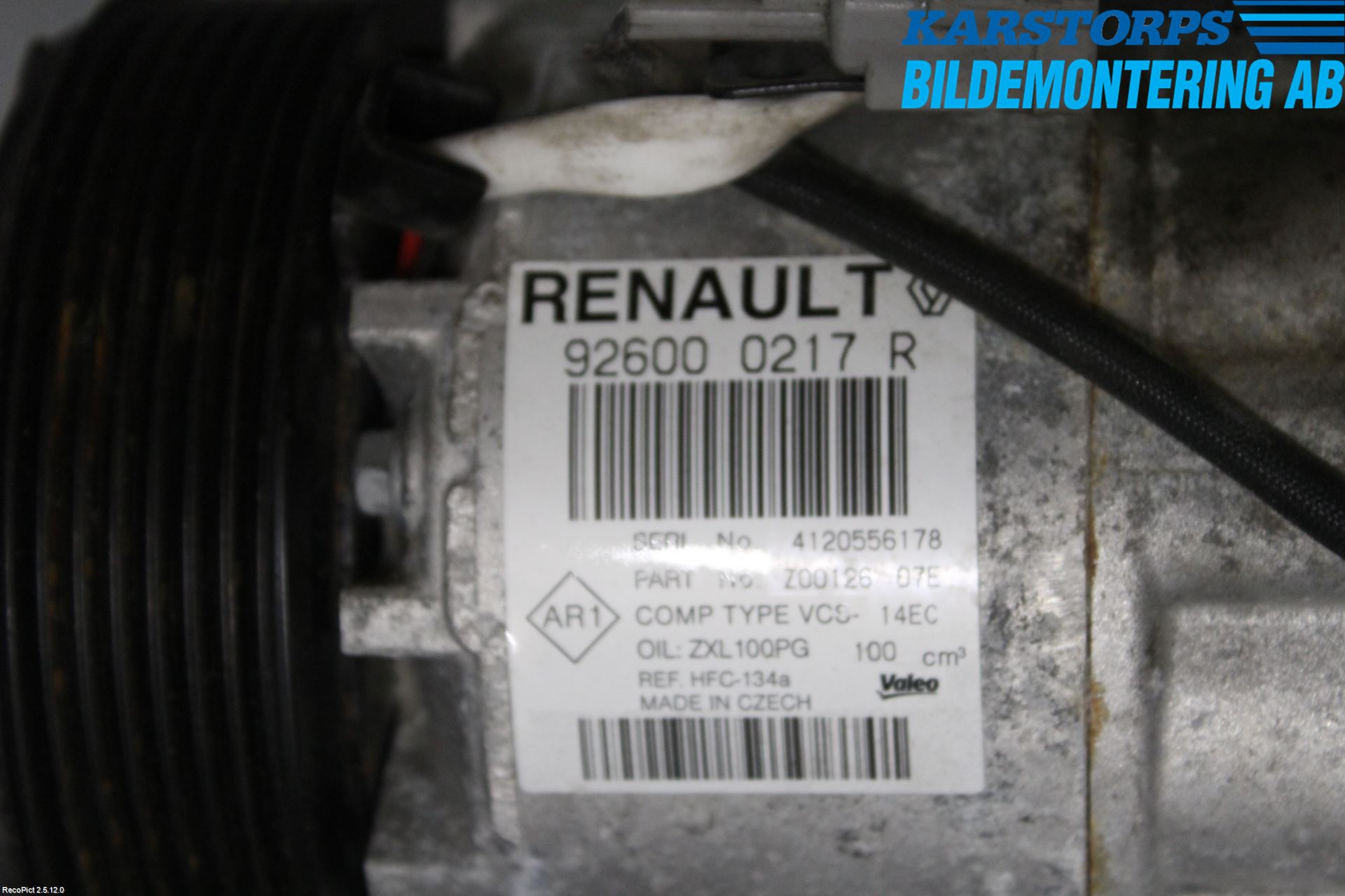 Renault CAPTUR 13-19 Ac Kompressor