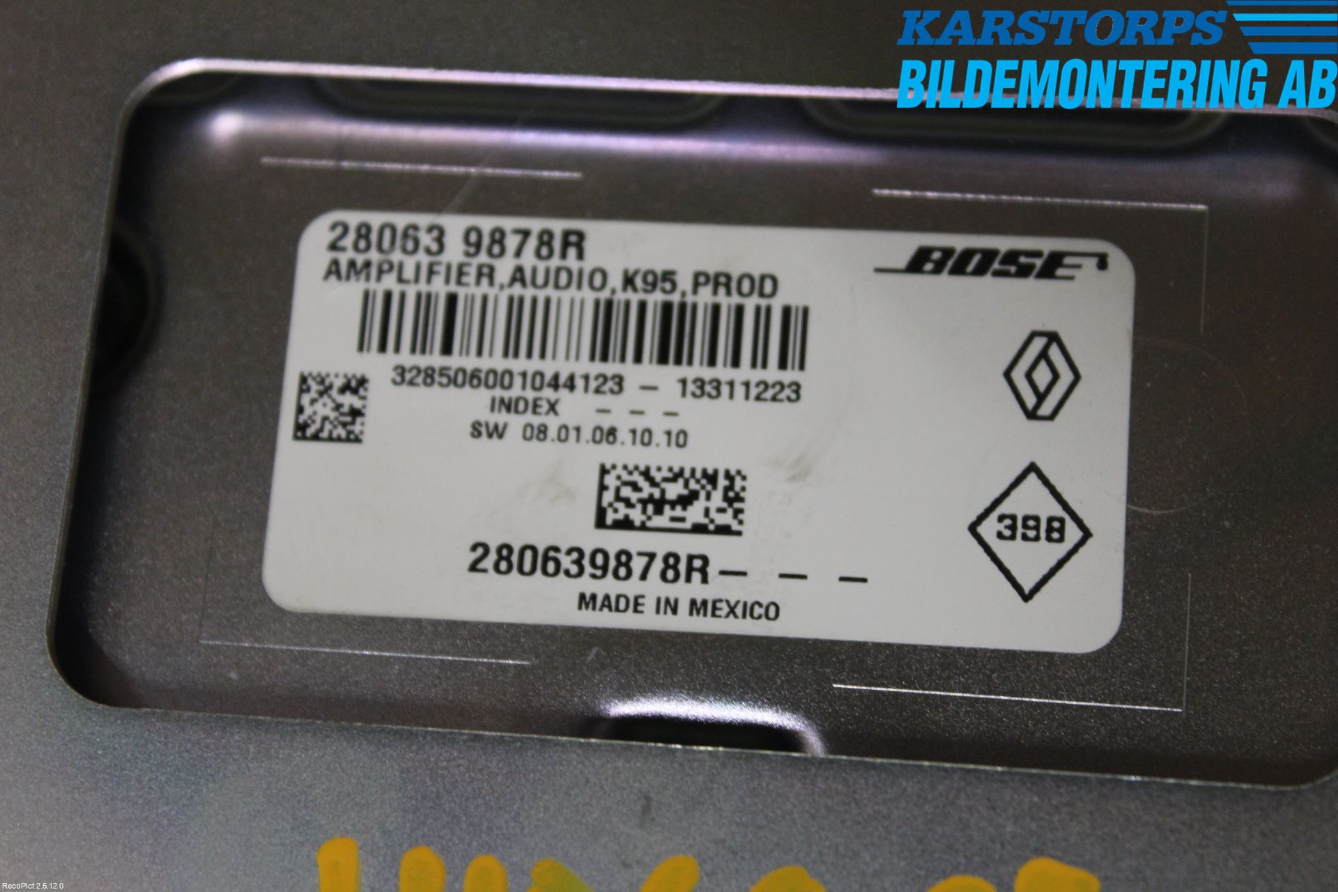 Renault MEGANE III 09-15 Radio-Stereo Förstärkare
