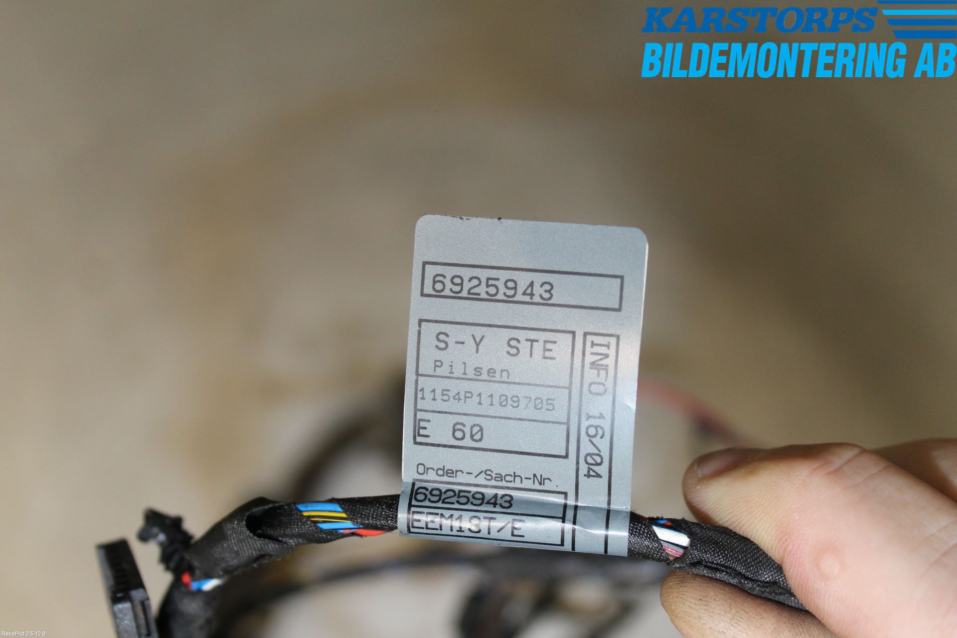 BMW 5 E60/61 Sed/Tou 02-10 Kabelhärva