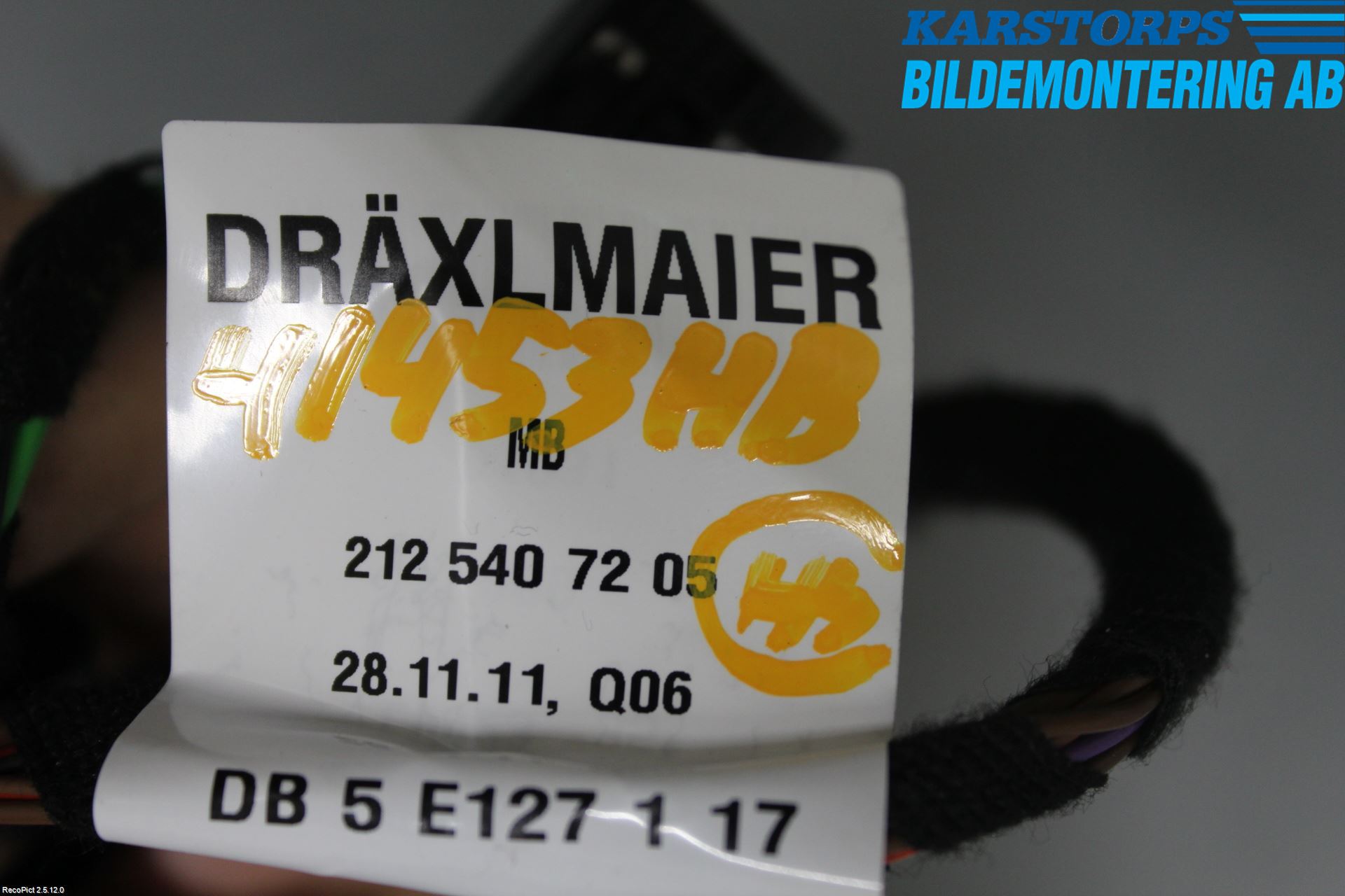 Mercedes-Benz MB E-KLASS (W212) 09-16 Kabelhärva