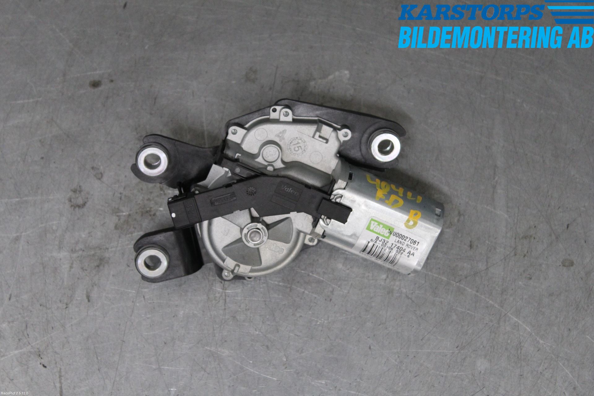 Landrover LAND ROVER RANGE ROVER EVOQUE (L538) 11-18 Torkarmotor Baklucka