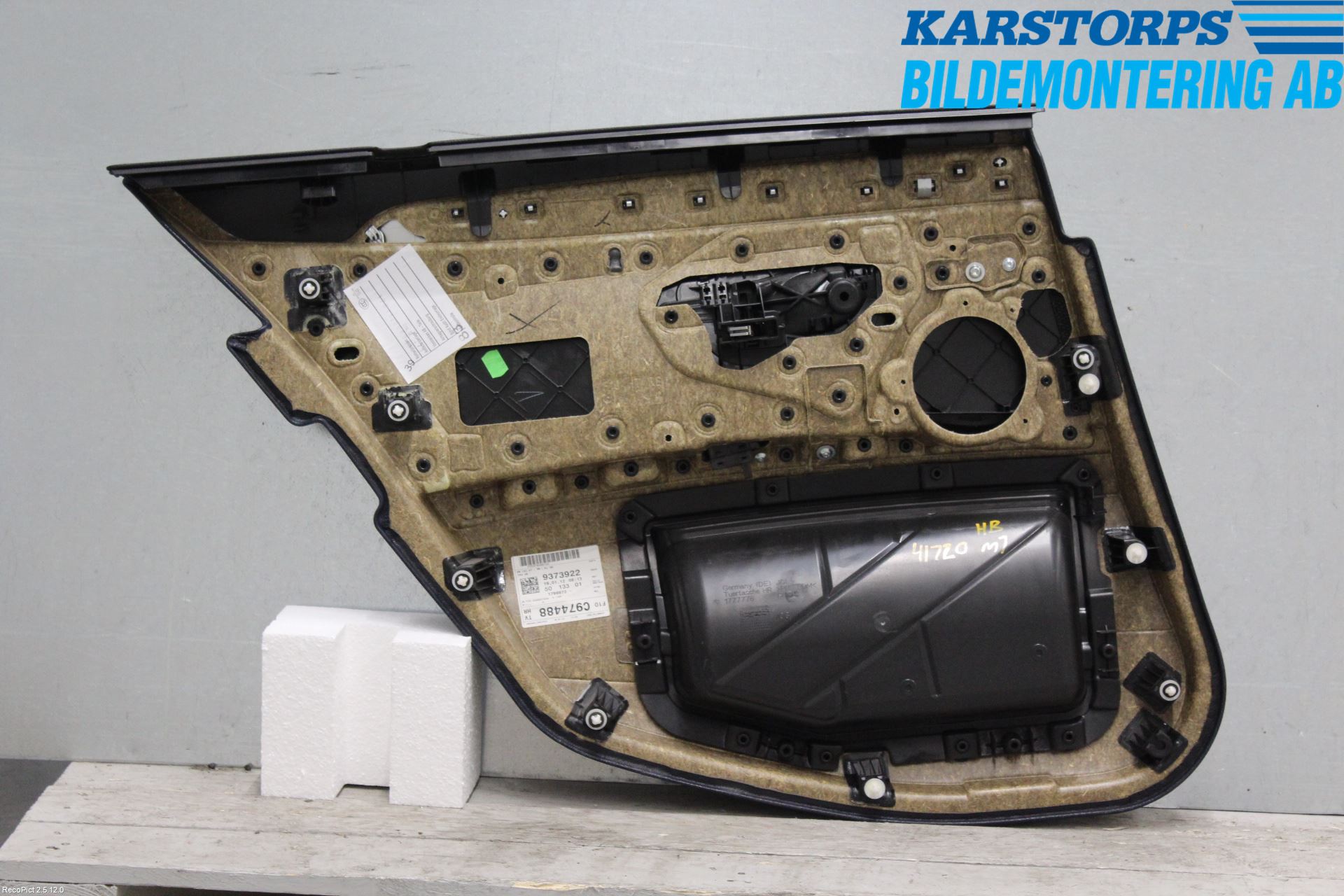 BMW 5 F10/F11/F18 09-17 Dörrklädsel Hö
