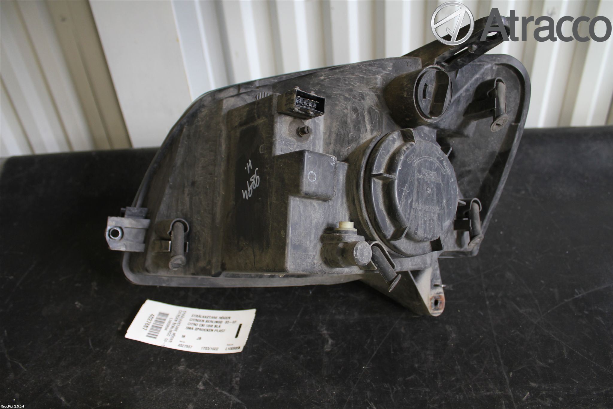 Citroen BERLINGO  03-07 Strålkastare Höger