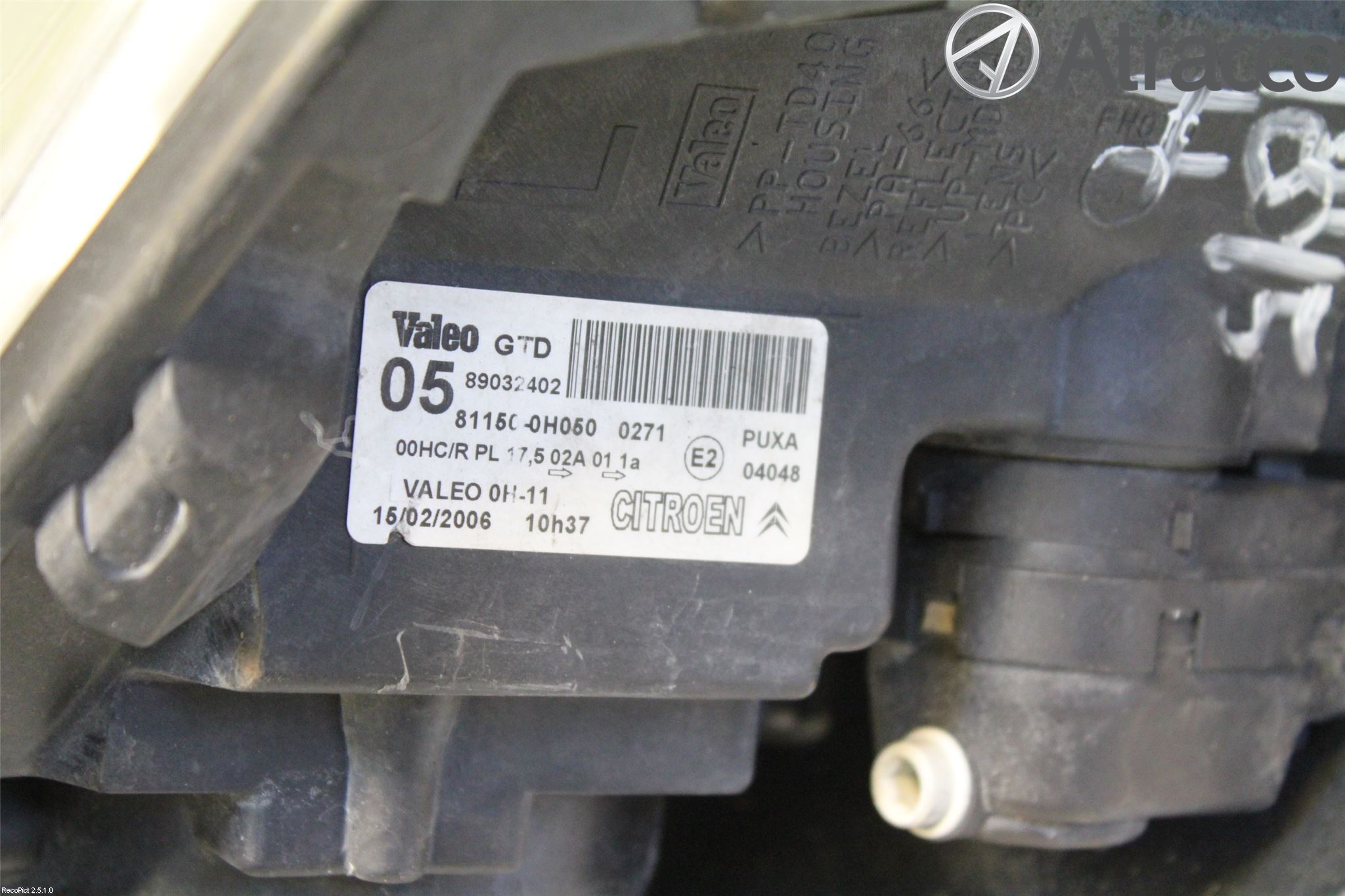 Citroen C1 06-13 Strålkastare Höger