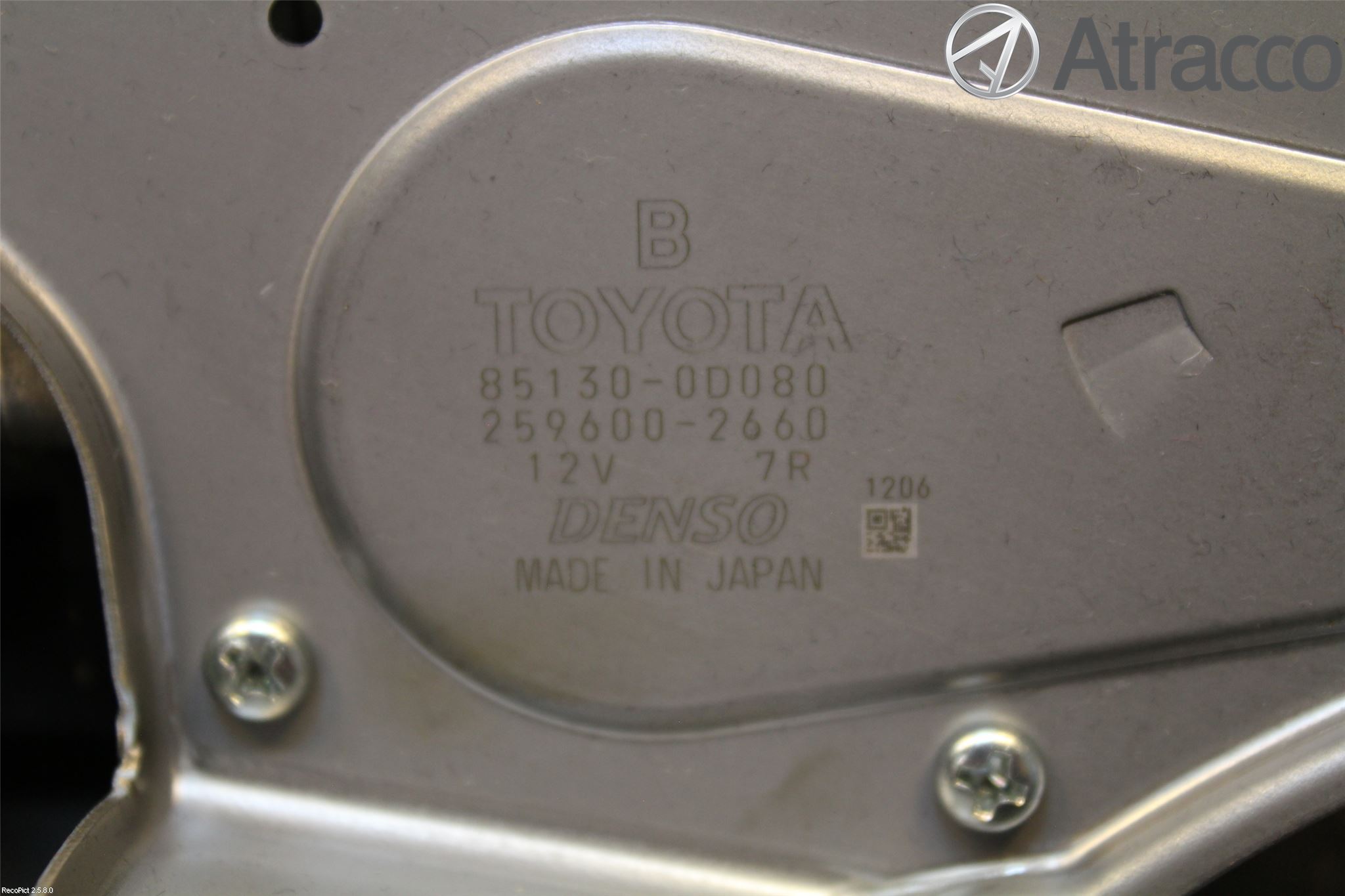 Toyota YARIS XP130 15-20 Torkarmotor Baklucka