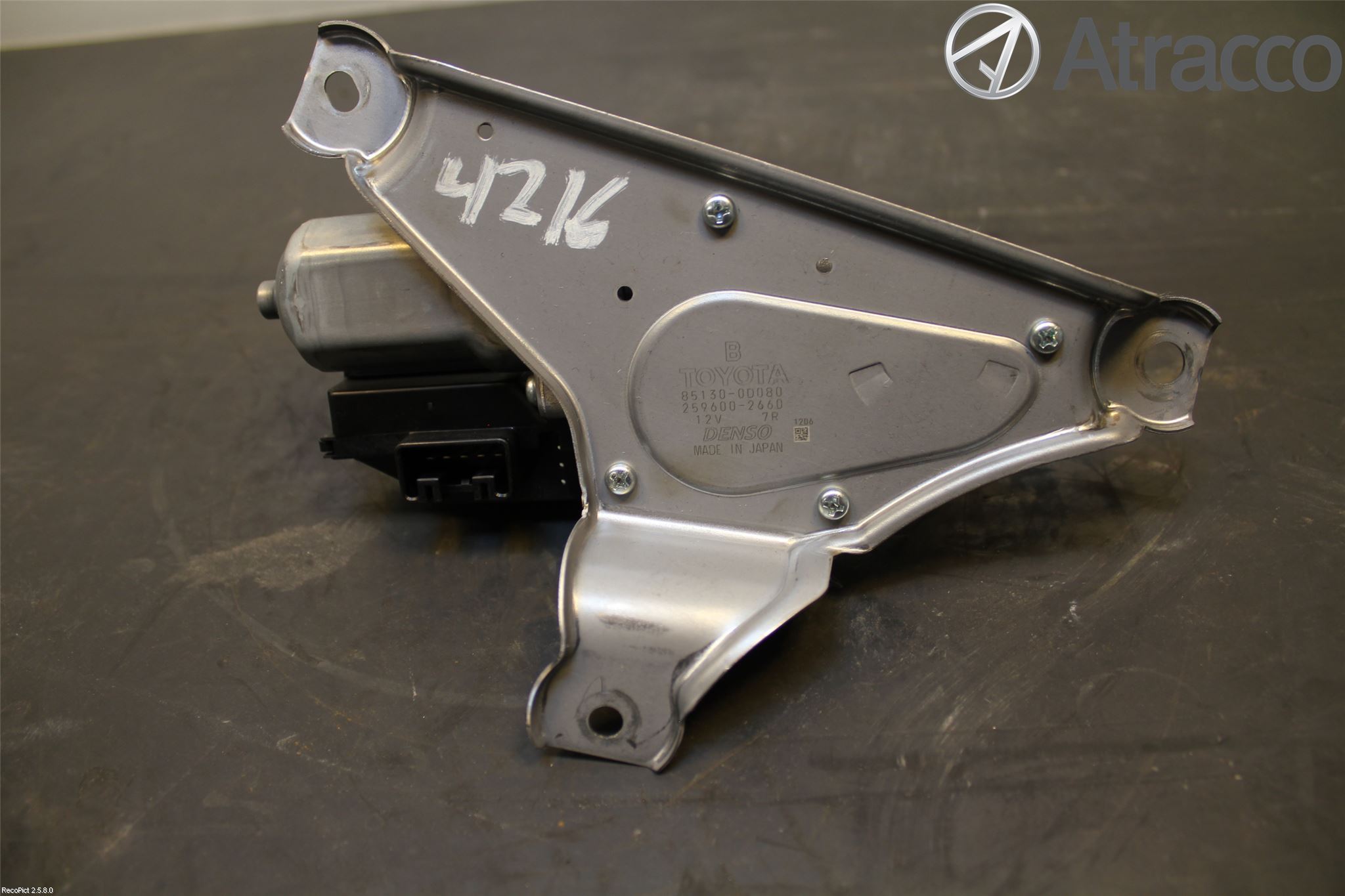 Toyota YARIS XP130 15-20 Torkarmotor Baklucka