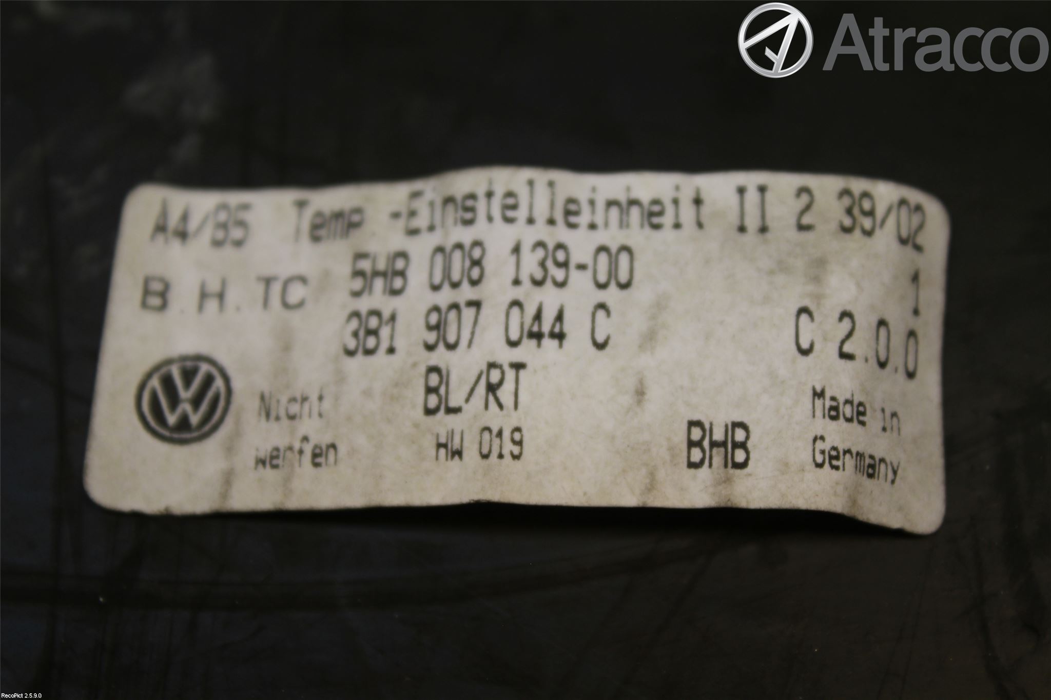 Volkswagen VW GOLF V 04-09 Ac Styrenhet Ac Manöveren