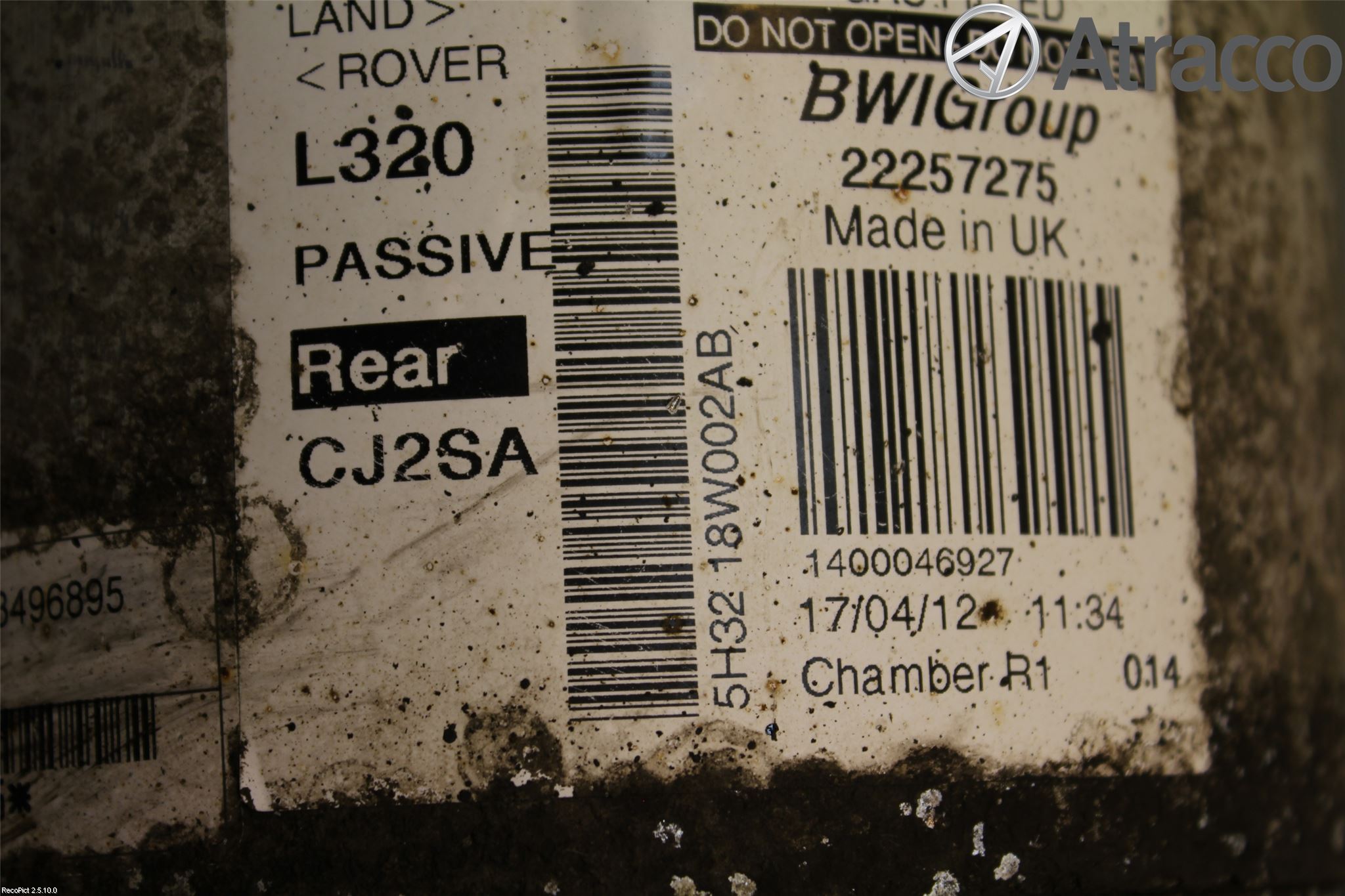 Landrover RANGE ROVER SPORT (L320) 10-13 Fjäderben Bak Höger